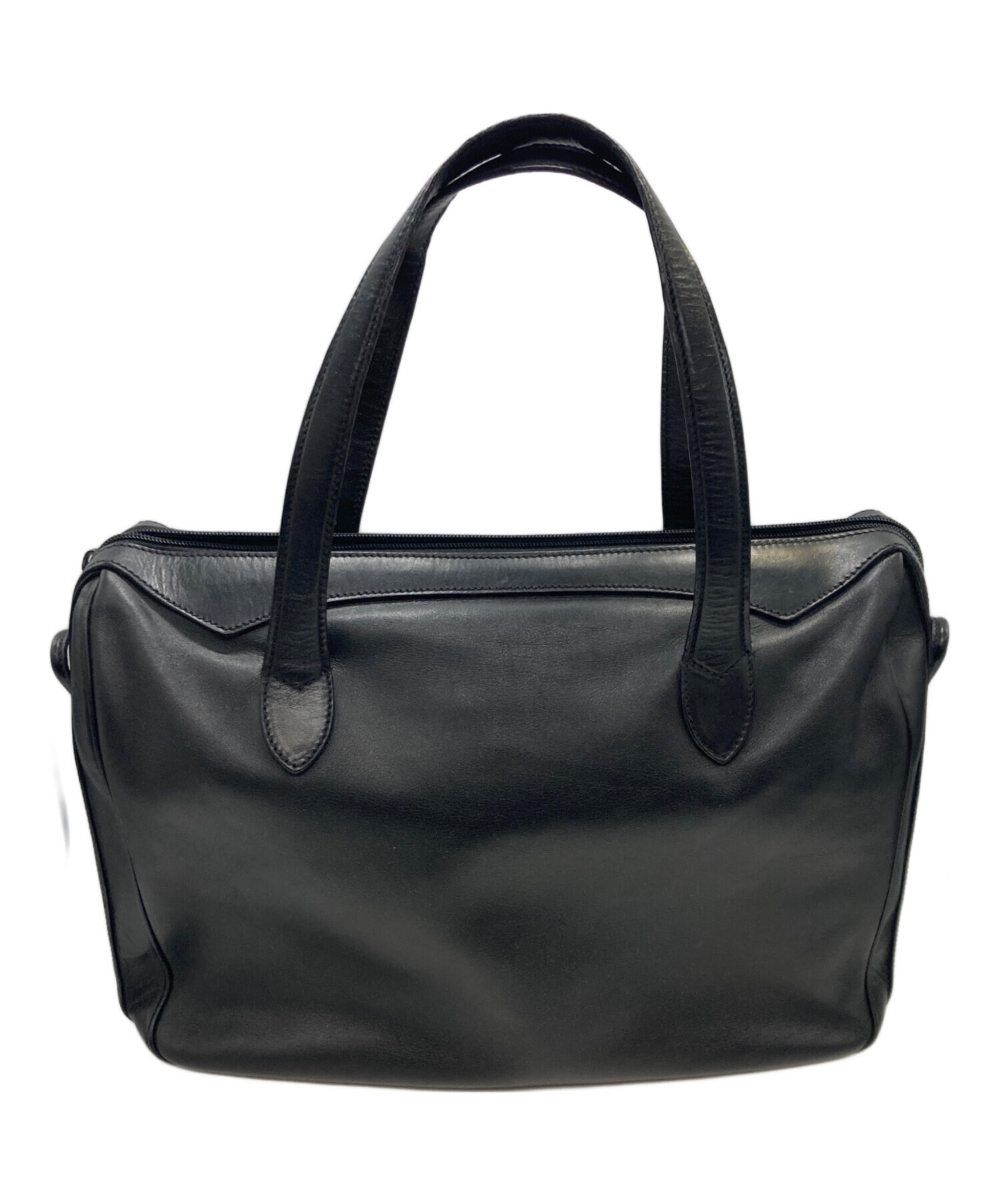 中古・古着通販】GUCCI (グッチ) レザーボストンバッグ ブラック