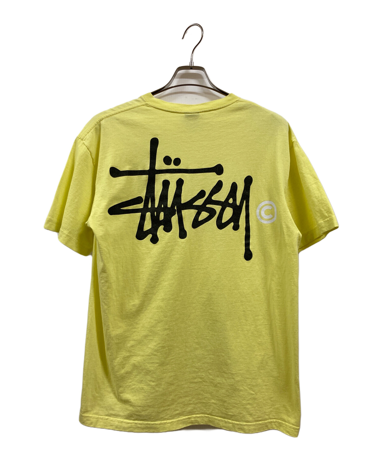 ステューシー プリントセンターロゴ イエロー Tシャツ ロンT 美品00