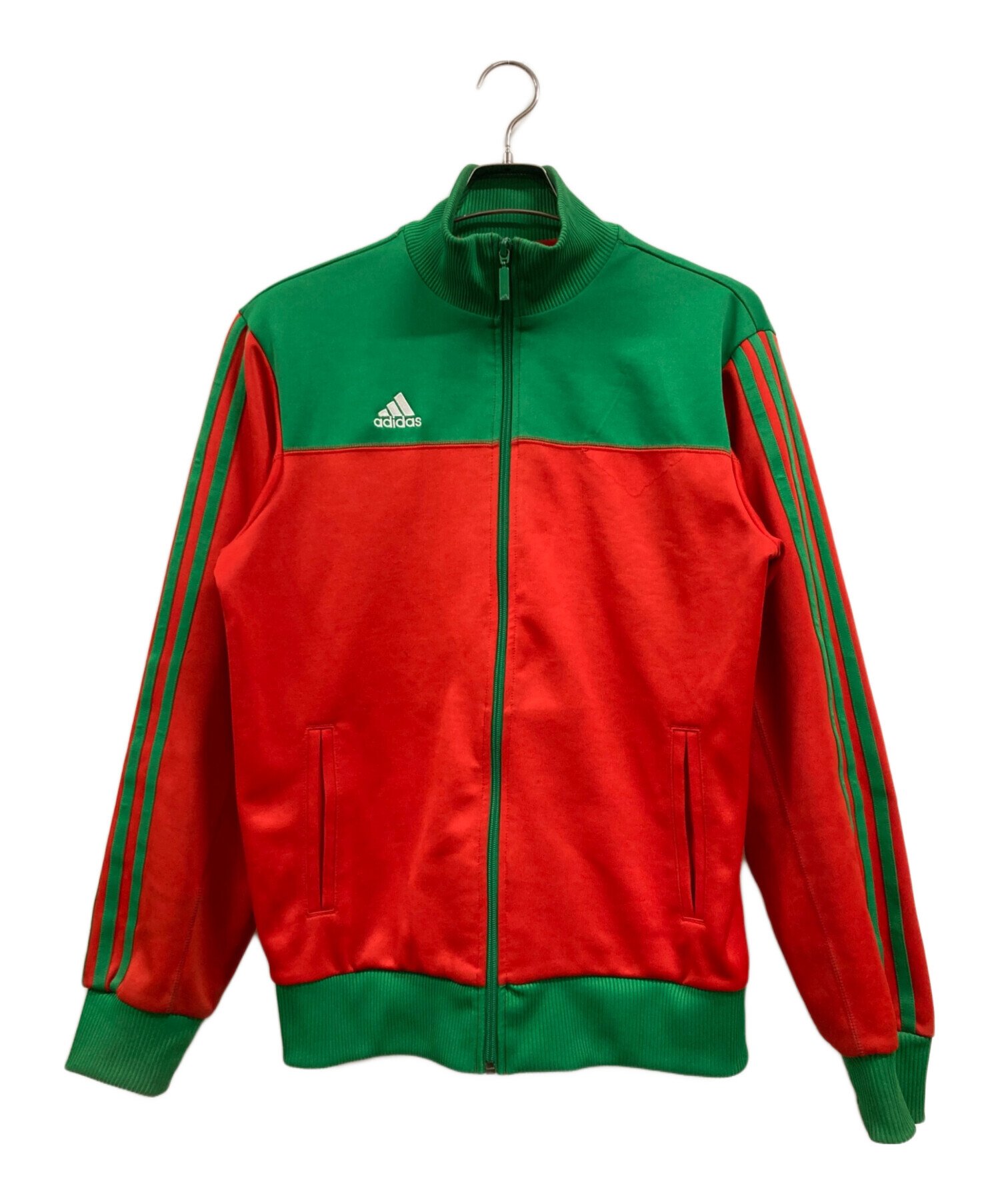 WL00s美品ベロア】アディダス刺繍トラックジャケット古着ジャージ赤レッド緑 Originals（adidas） - WL00s美品ベロア】アディダス刺繍トラック
