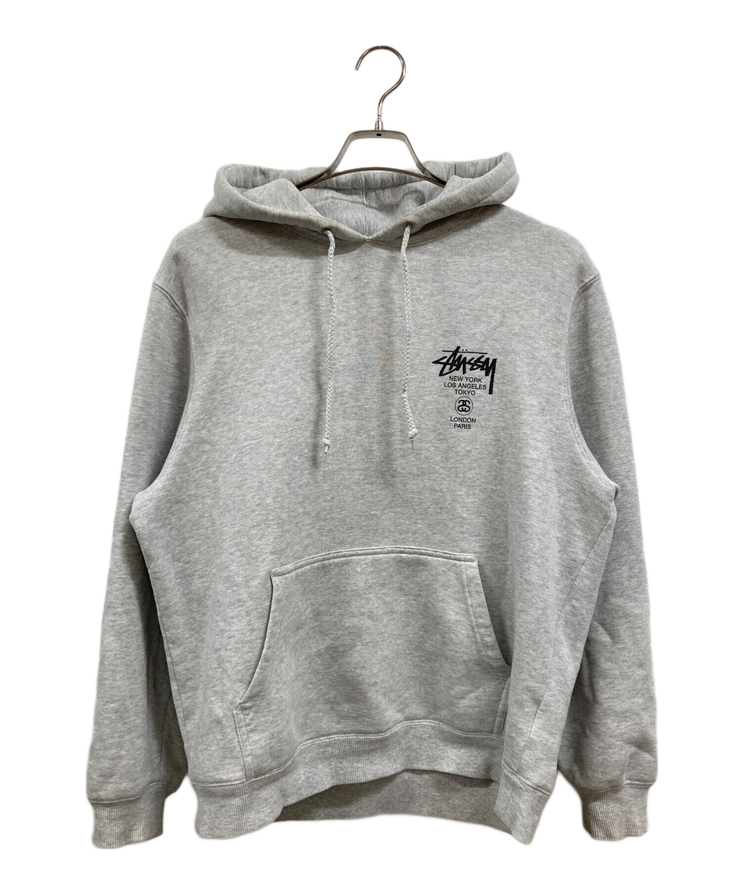 中古・古着通販】stussy (ステューシー) プルオーバーパーカー グレー 