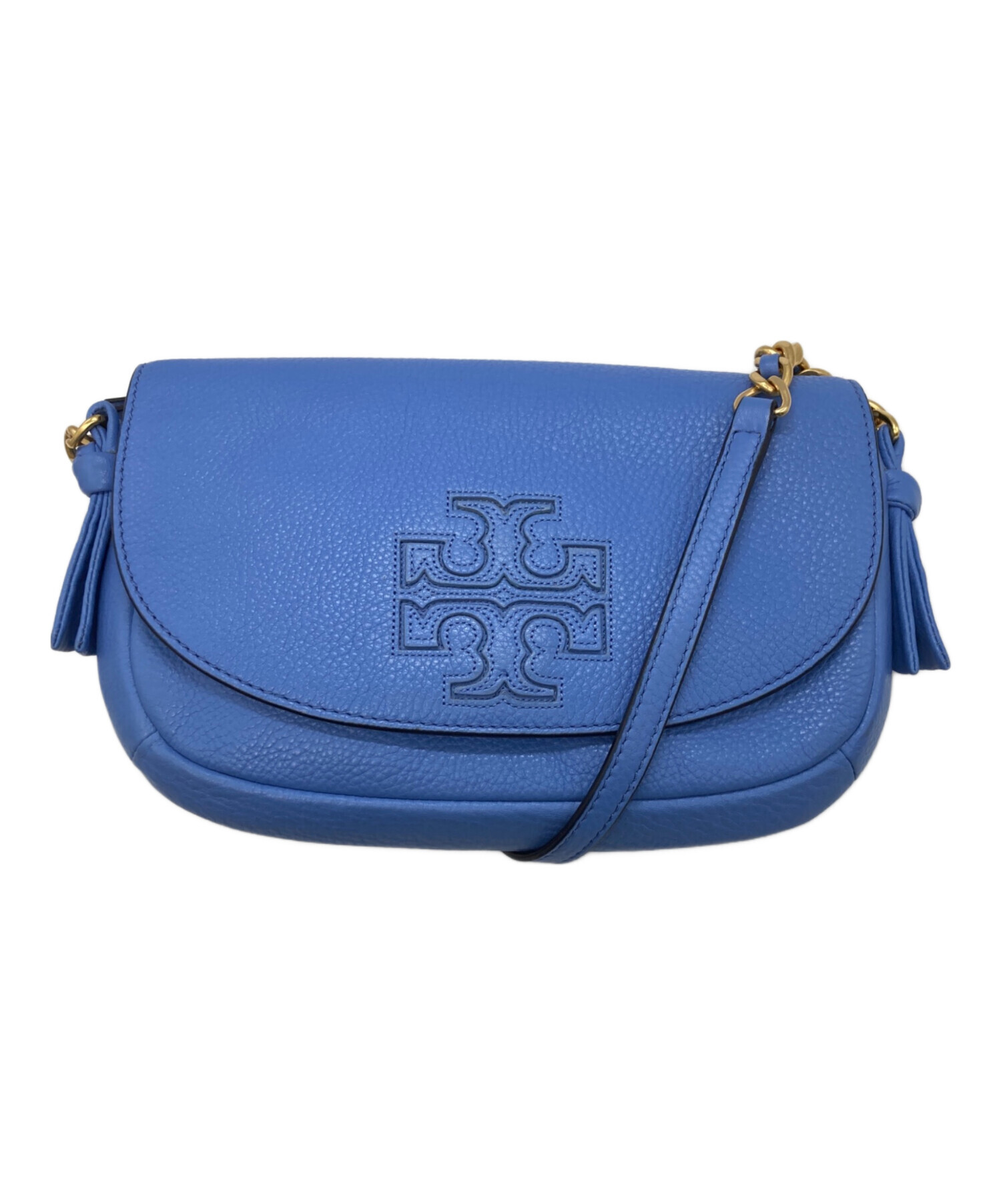 トリバーチ　Tory Burch クロスボディ　バッグ　ブルー　青　正規品　レア 中古・古着通販】TORY BURCH (トリーバーチ) ハーパークロスボディ