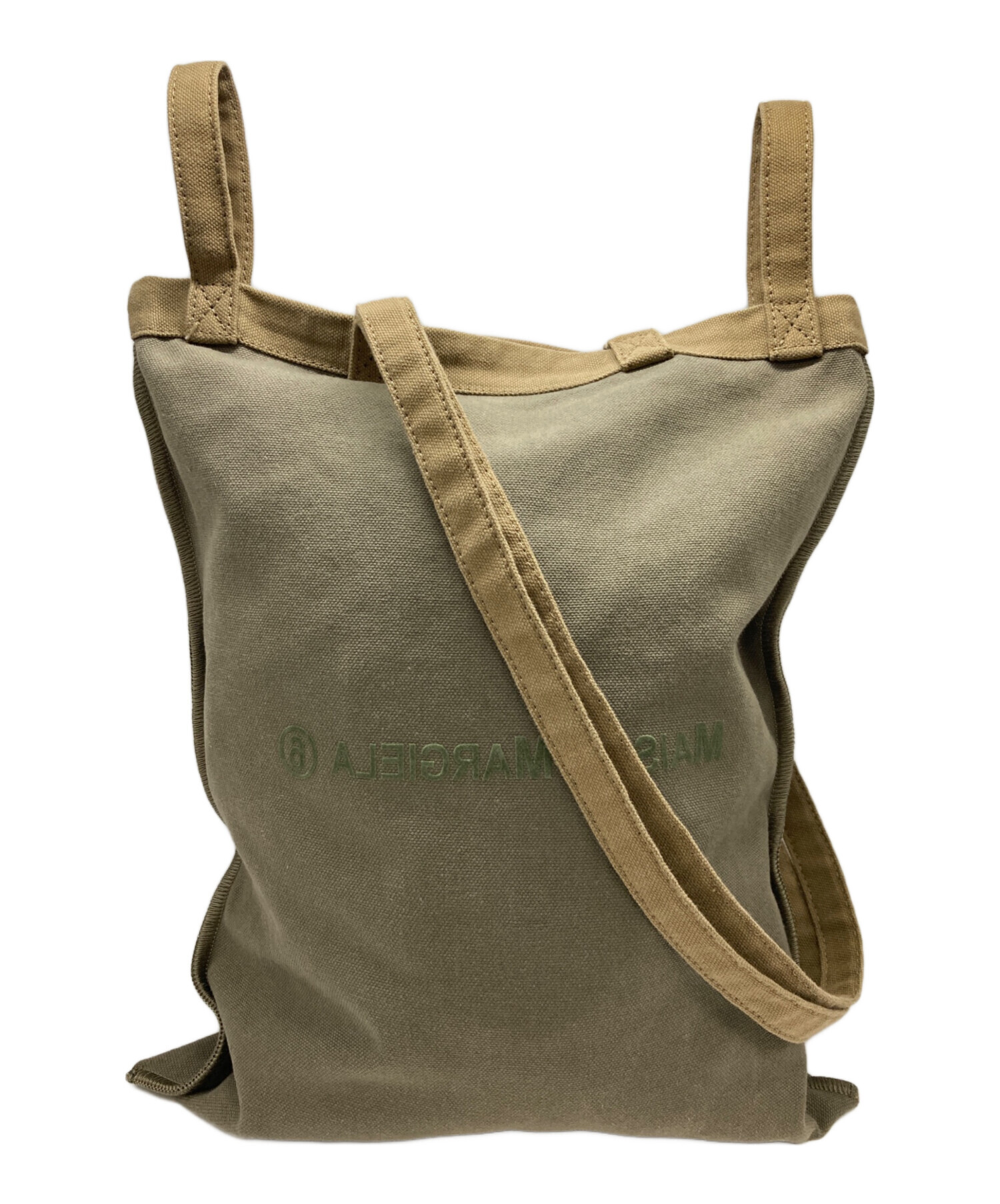 美品 Maison Margiela 11 メゾンマルジェラ フォンケース ショルダーバッグ カーキベージュ メンズ レディース 古着 中古 USED メゾンマルジェラ11 Maison Margiela 11 ラージ ショルダーバッグ