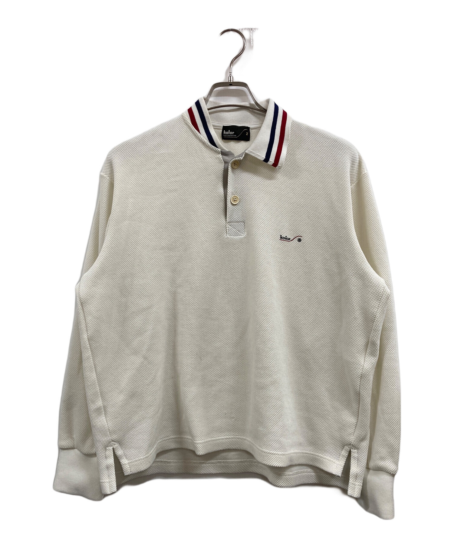 中古・古着通販】KOLOR (カラー) 25AWニットポロシャツ ホワイト 