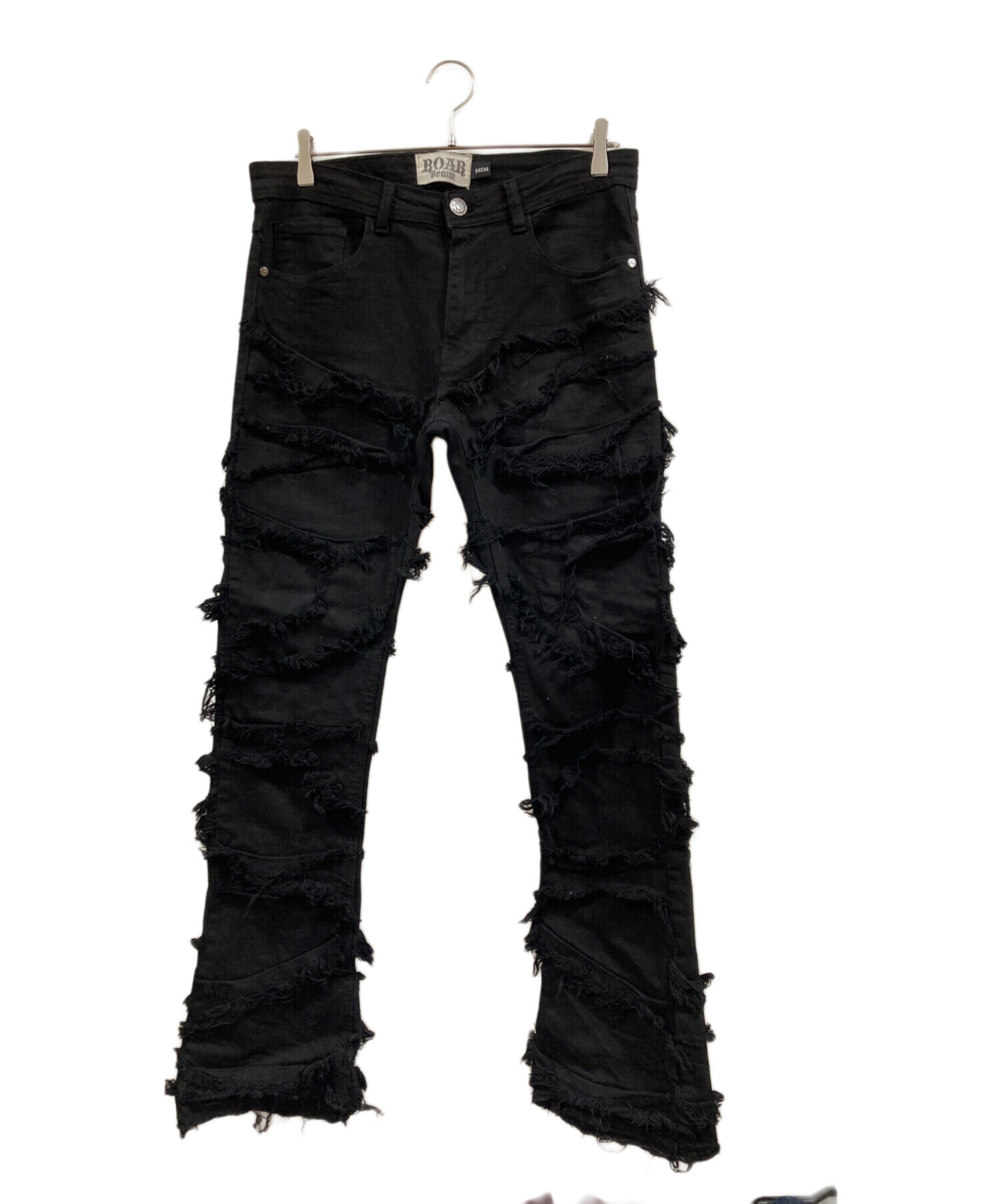中古・古着通販】ROAR Denim (ロアーデニム) デニムパンツ ブラック 
