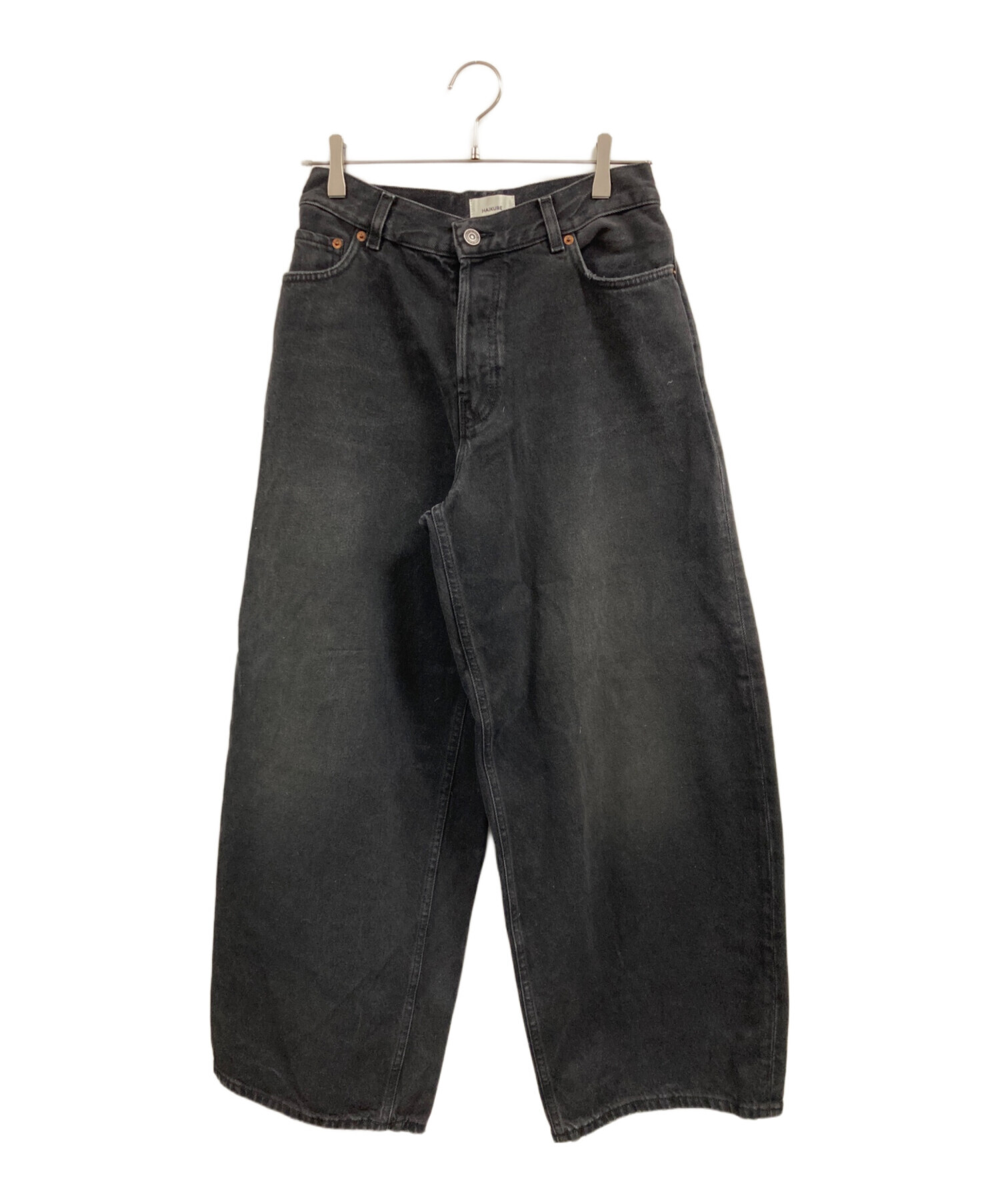 中古・古着通販】haikure (ハイクル) デニムパンツ ブラック サイズ:25