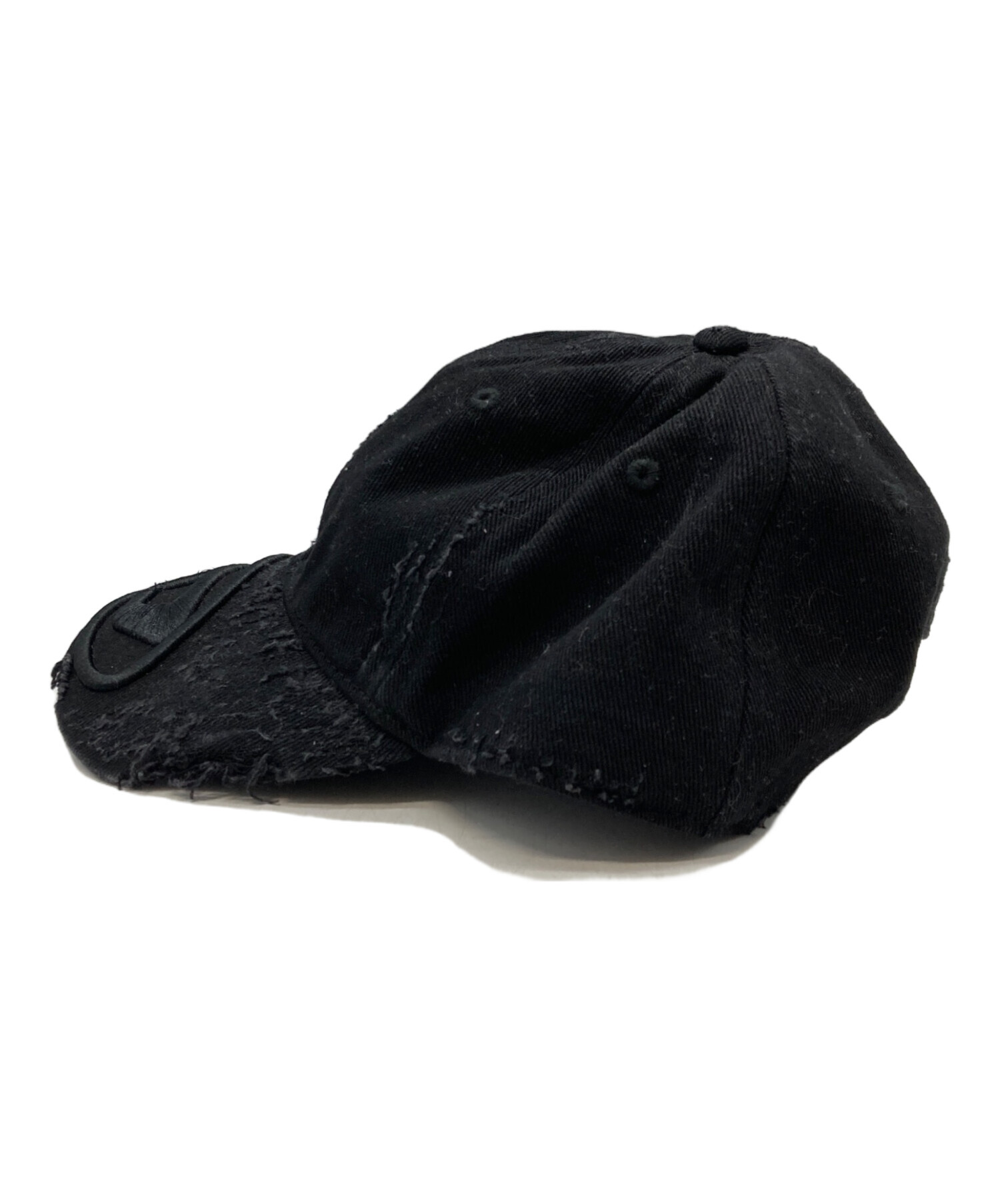 DIESEL ディーゼル ブラック キャップ ダメージ加工　C-ODY 中古・古着通販】DIESEL (ディーゼル) C-ODYキャップ ブラック