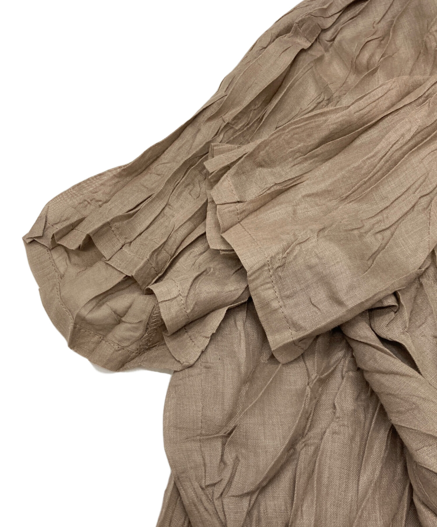 PLEATS PLEASE プリーツプリーズ カジュアルシャツ XL ベージュ 【古着】【中古】【送料無料】 中古・古着通販】PLEATS PLEASE (プリーツプリーズ) シワ加工プリーツ