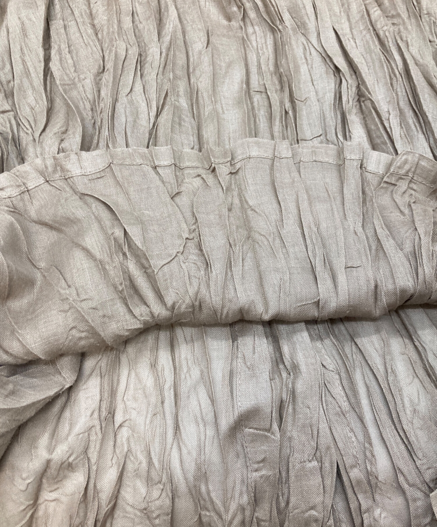 PLEATS PLEASE プリーツプリーズ ブラウス L ベージュ 【古着】【中古】【送料無料】 中古・古着通販】PLEATS PLEASE (プリーツプリーズ) シワ加工プリーツ
