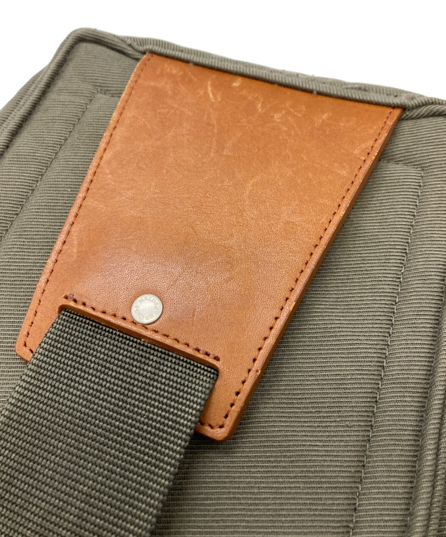 中古・古着通販】PORTER (ポーター) スリングショルダーバッグ カーキ 