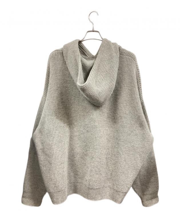 中古・古着通販】CELINE (セリーヌ) ニットパーカー グレー サイズ:XL