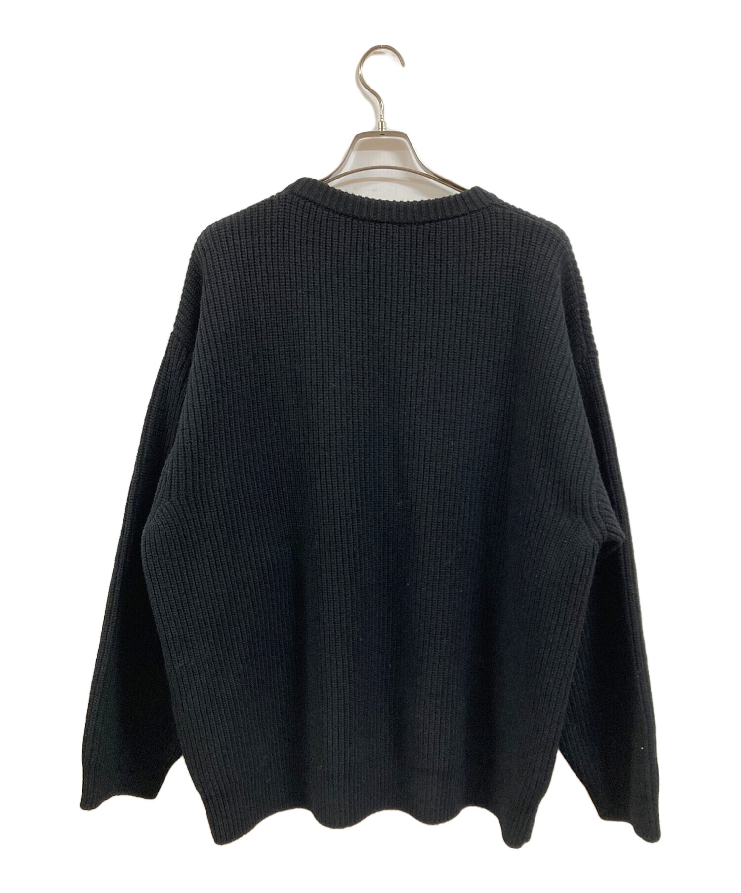 中古・古着通販】CELINE (セリーヌ) クルーネックロゴニット ブラック