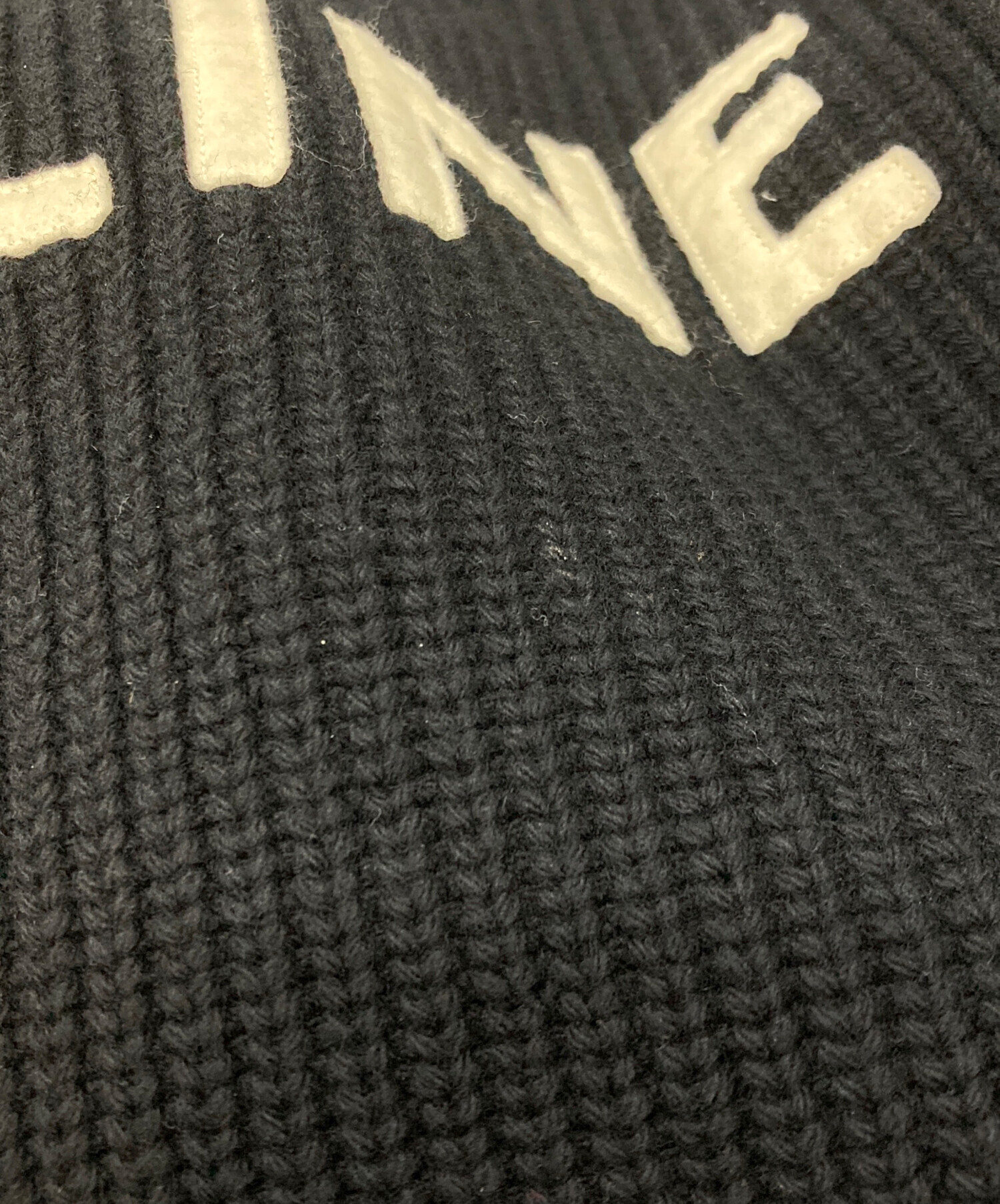 中古・古着通販】CELINE (セリーヌ) クルーネックロゴニット ブラック