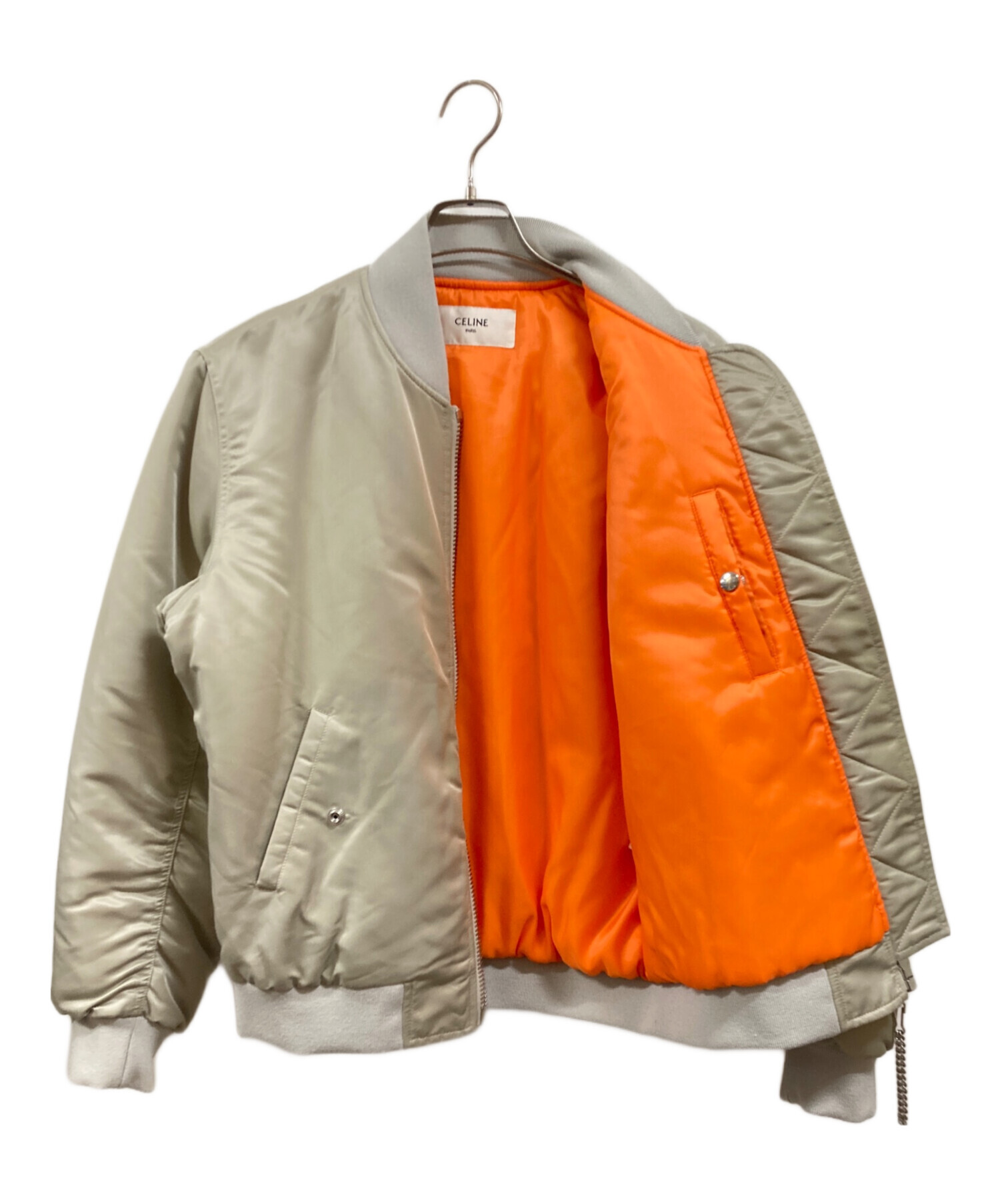 中古・古着通販】CELINE (セリーヌ) ロゴボンバージャケット グレー