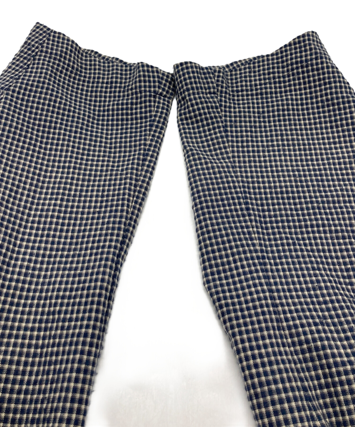 中古・古着通販】COOR (クアー) Micro Check Shirt Zip-Up ブルー