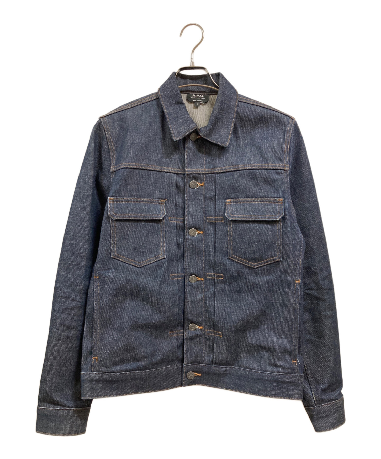 【ウォッシュ1回、未着用】A.P.C. デニムジャケット Sサイズ 25年購入 中古・古着通販】A.P.C. (アーペーセー) デニムジャケット インディゴ