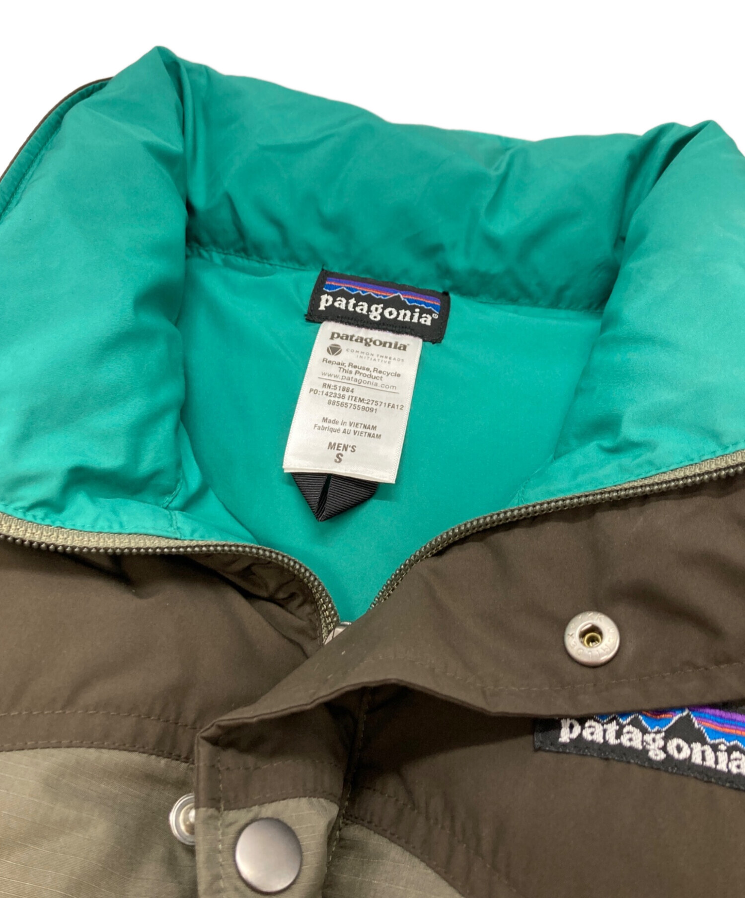 中古・古着通販】Patagonia (パタゴニア) ダウンベスト カーキ サイズ