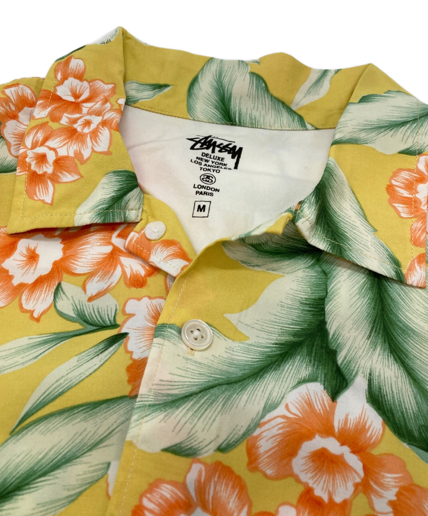 中古・古着通販】stussy (ステューシー) アロハシャツ イエロー サイズ