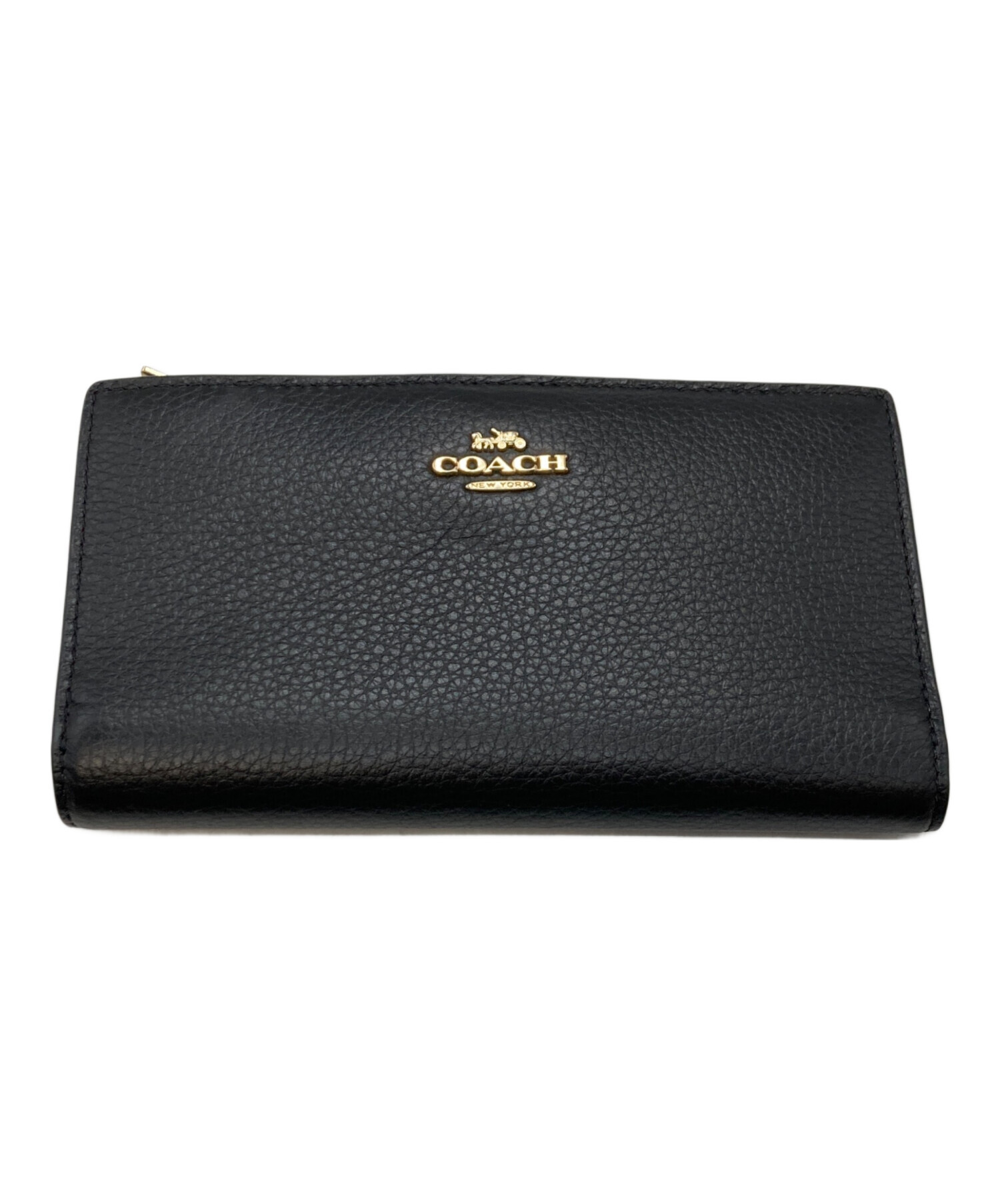 中古・古着通販】COACH (コーチ) スリム ジップ ウォレット ブラック 