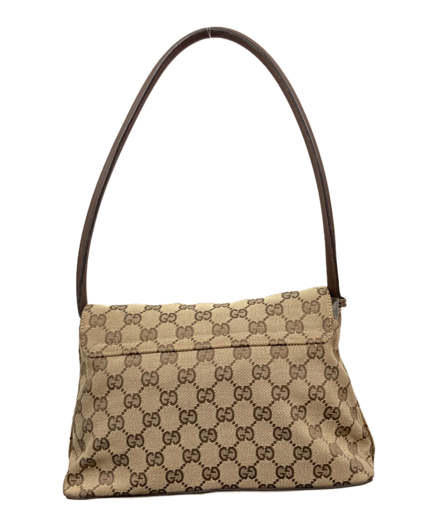 中古・古着通販】GUCCI (グッチ) GGキャンパスハンドバッグ ブラウン