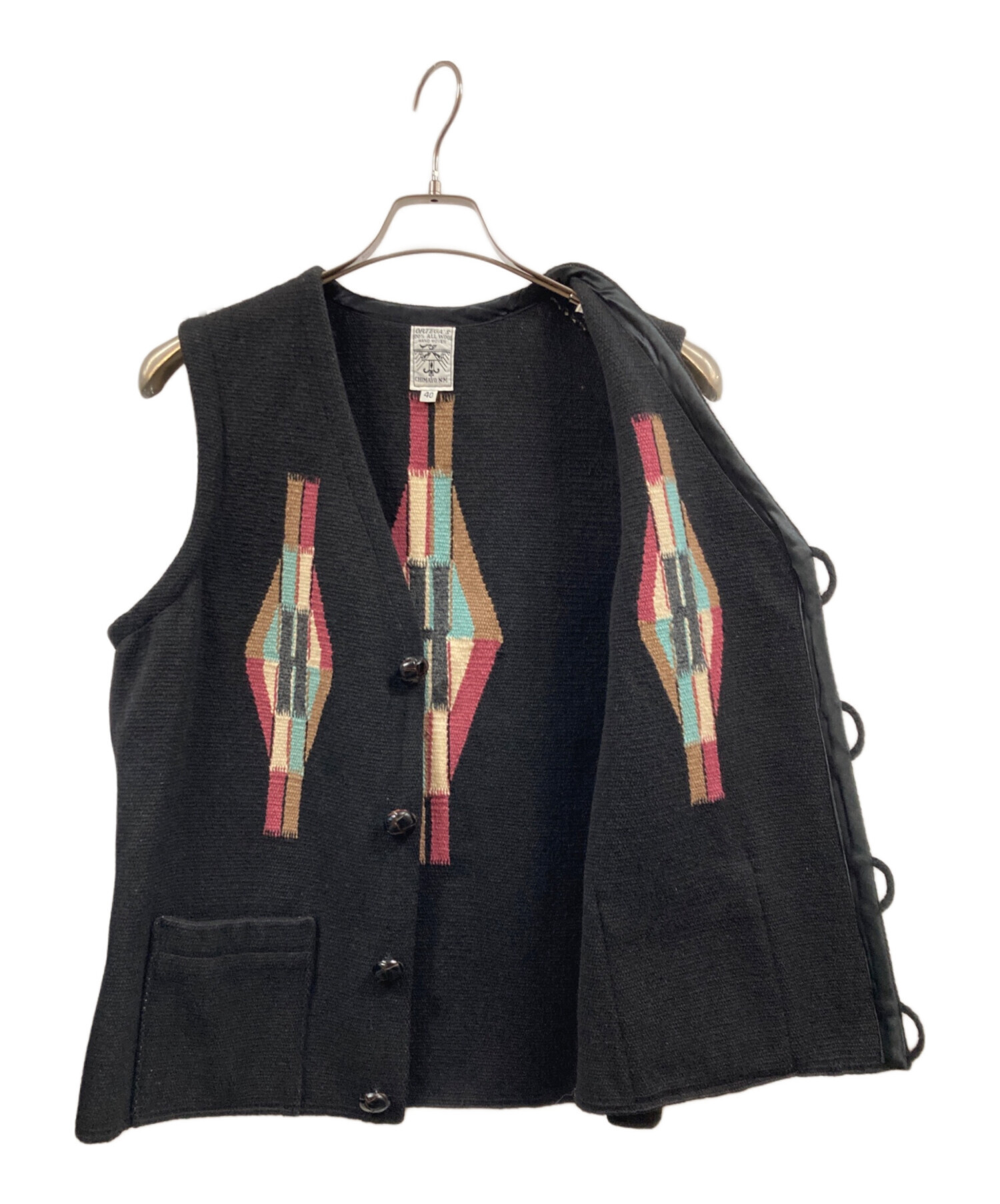 ORTTEGA'S オルテガ　チマヨベスト　ネイティブ ナバホ　ゴローズ ORTEGA/オルテガ CHIMAYO VEST チマヨベスト 13-26_BLU_1 – ORIGINAL