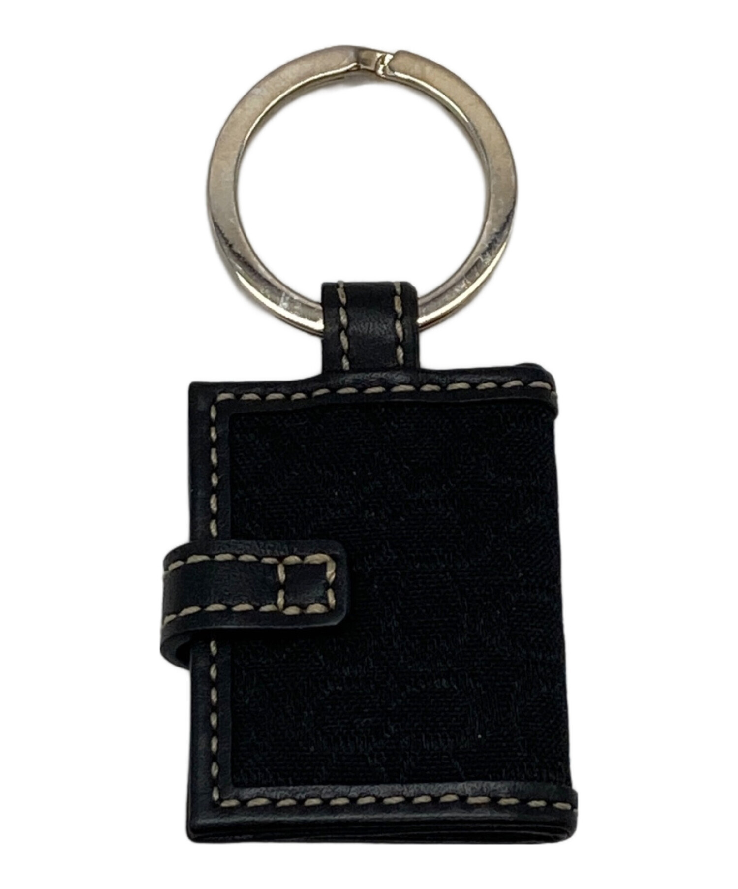未使用タグ付美品コーチCOACH ブラックレザー キーホルダー写真入れ手帳型本物 中古・古着通販】COACH (コーチ) 手帳型チャーム ブラック｜ブランド
