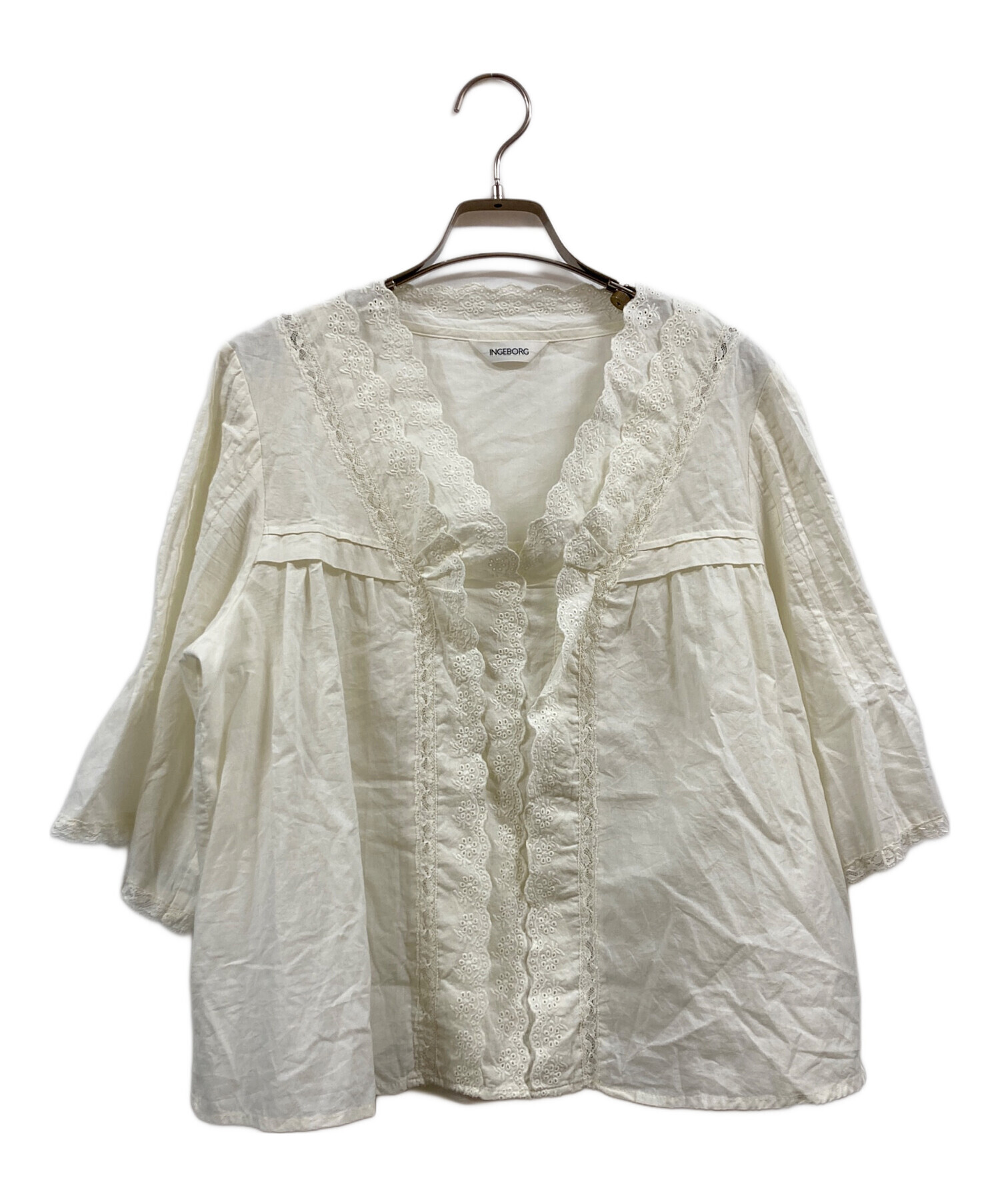 中古・古着通販】INGEBORG (インゲボルグ) レース使いコットンローン