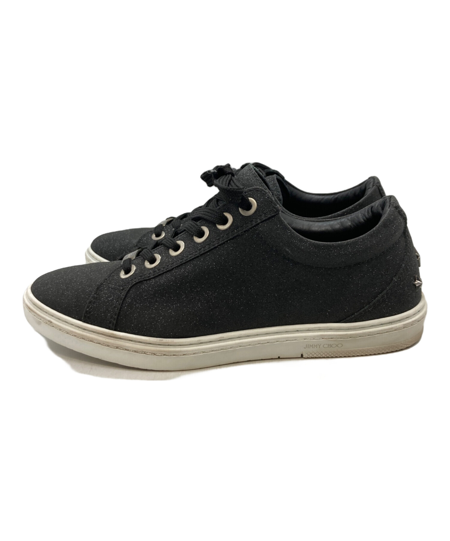未使用JIMMY CHOO ブラック スニーカー 中古・古着通販】JIMMY CHOO (ジミーチュウ) ローカットスニーカー ACE