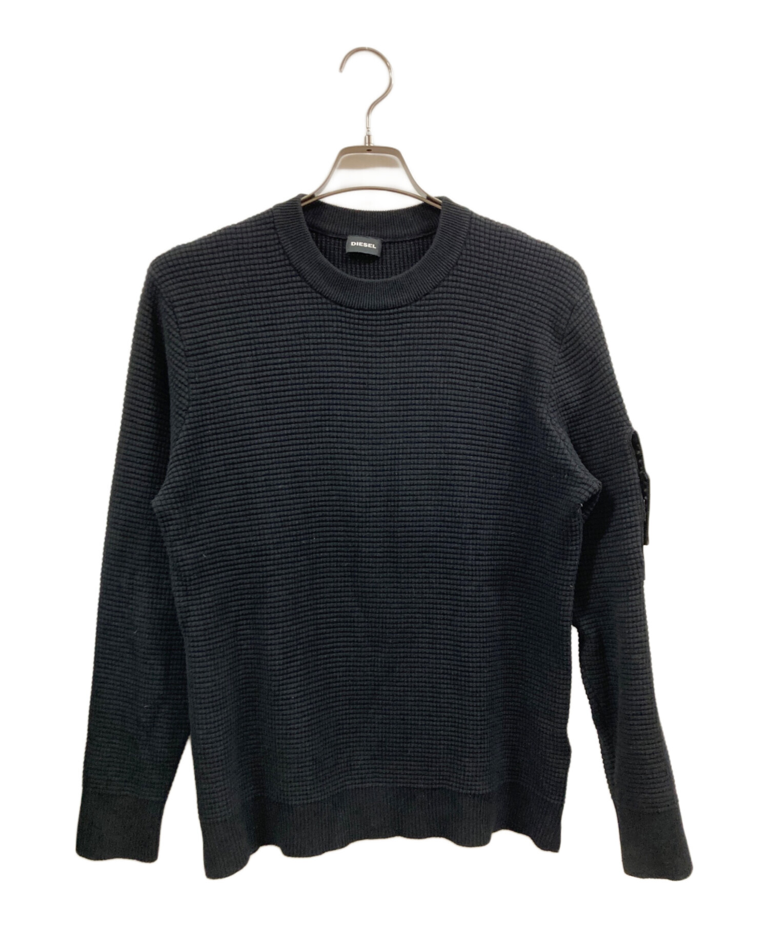 中古・古着通販】DIESEL (ディーゼル) サーマルニット ブラック サイズ 