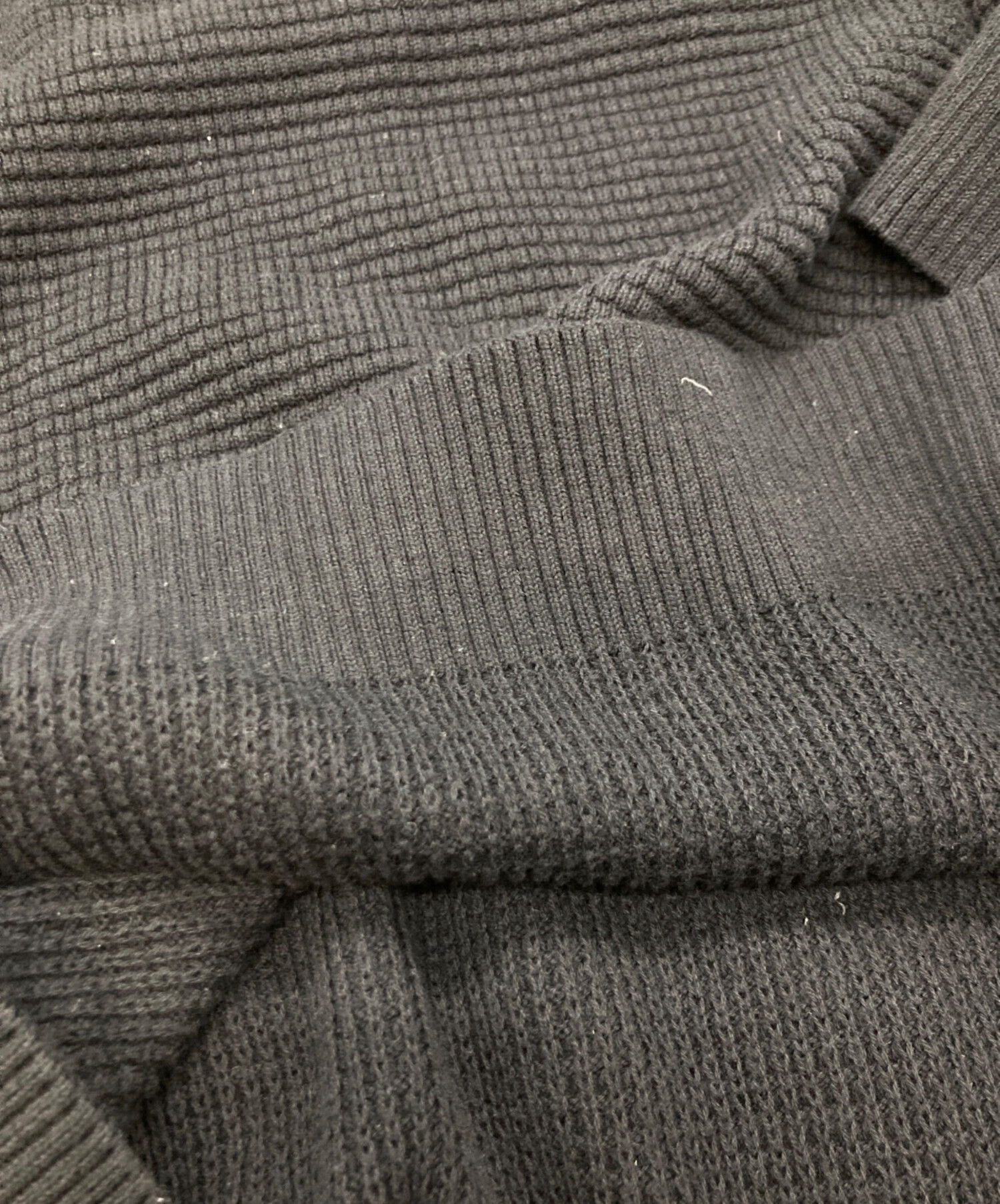 美品 DIESEL ディーゼル ダメージ加工 オープンショルダー ドッキングニットセーター S ブラック レディース 古着 中古 USED 中古・古着通販】DIESEL (ディーゼル) サーマルニット ブラック サイズ