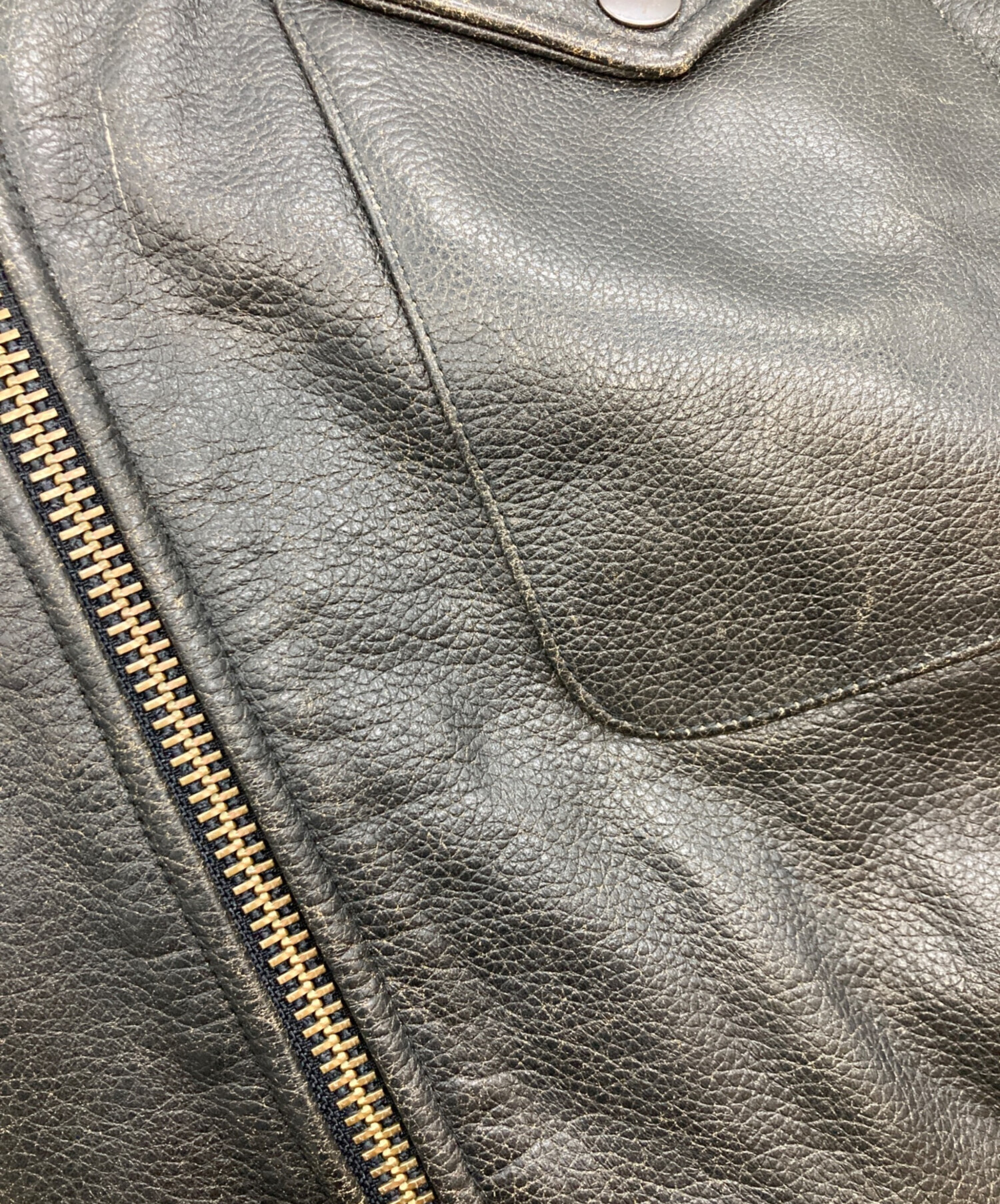 中古・古着通販】GAP (ギャップ) レザーカーコート OLD GAP ブラウン