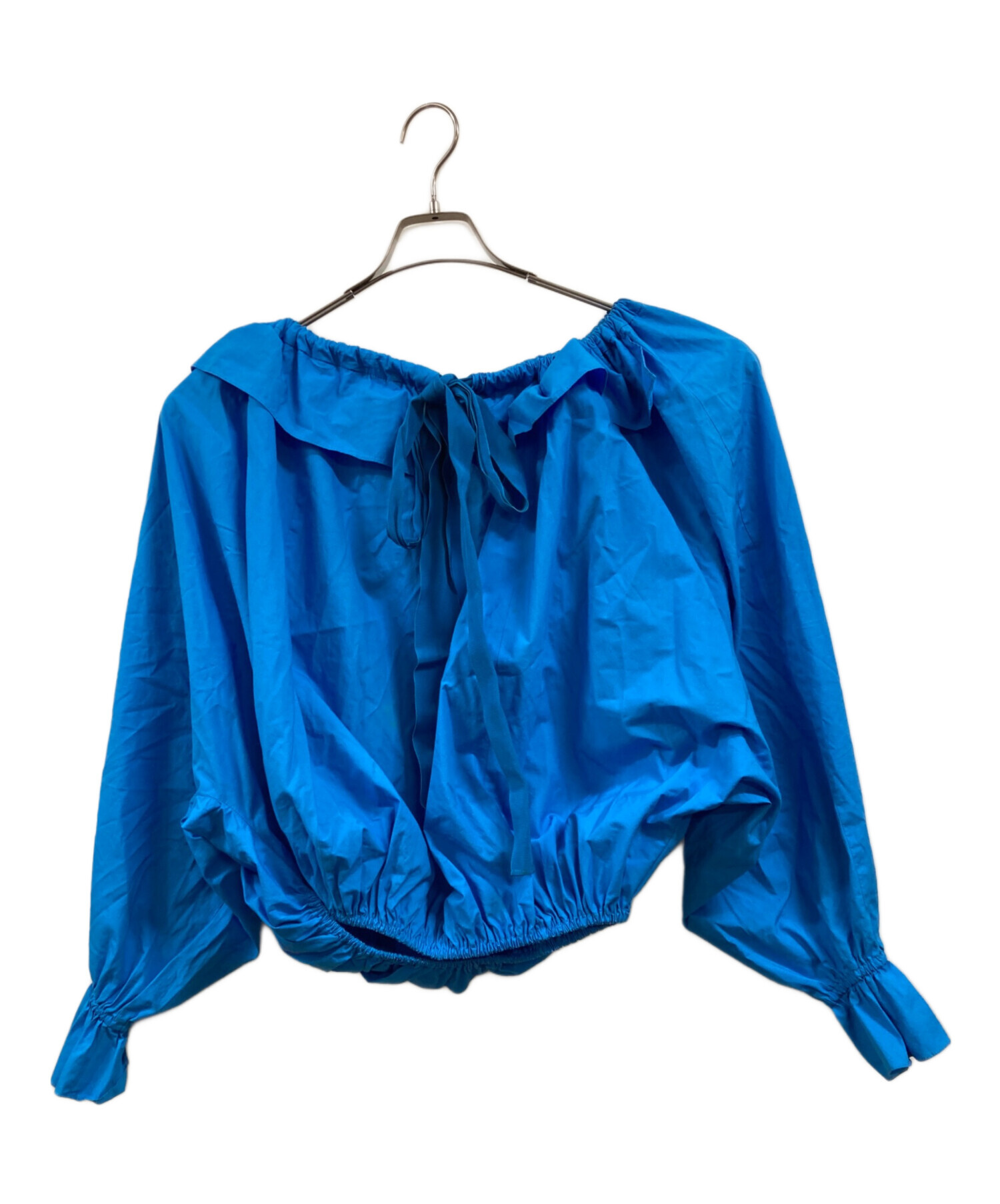 中古・古着通販】Patou (パトゥ) コットン パフスリーブ リボン 
