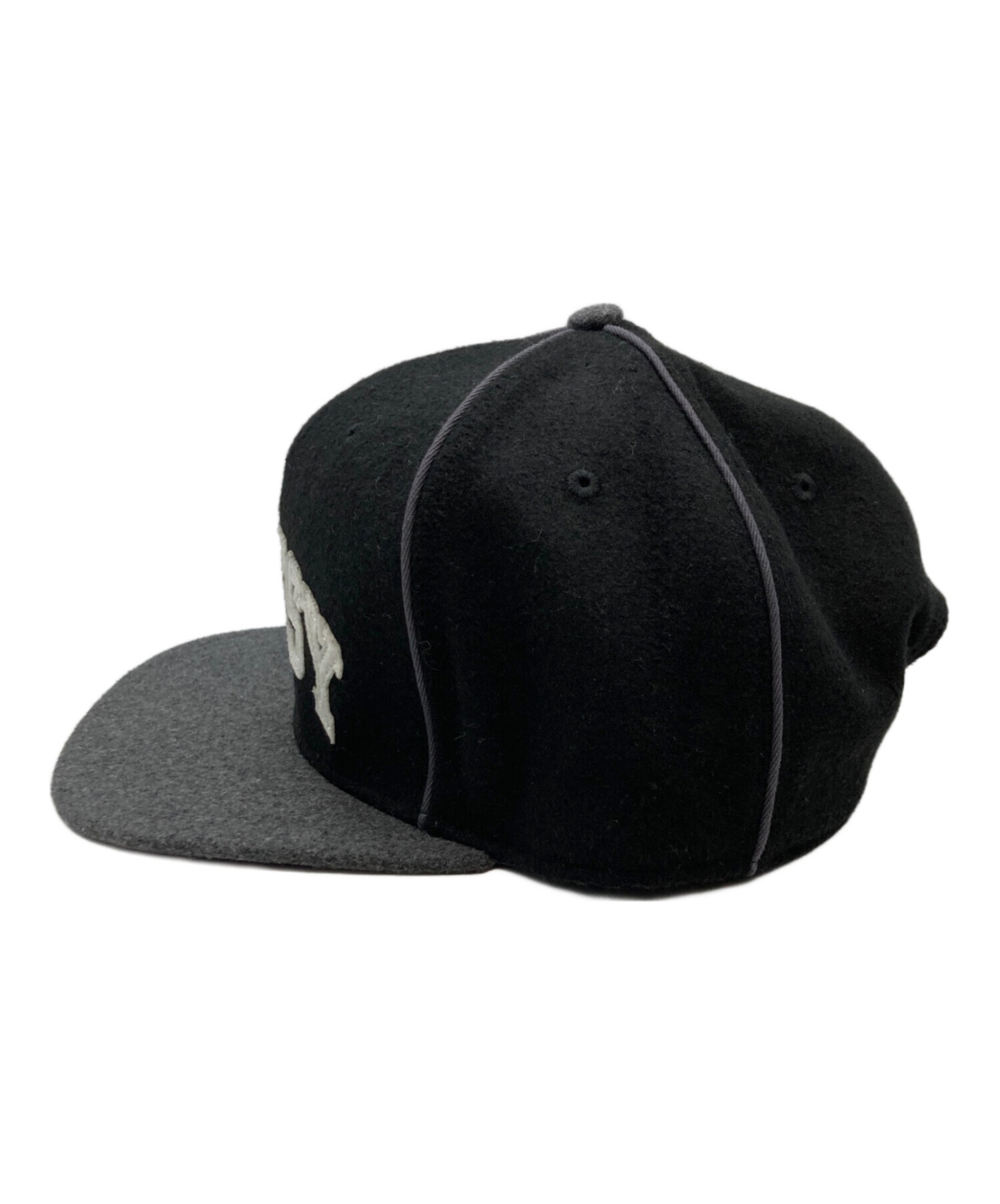 中古・古着通販】stussy (ステューシー) キャップ ブラック×グレー