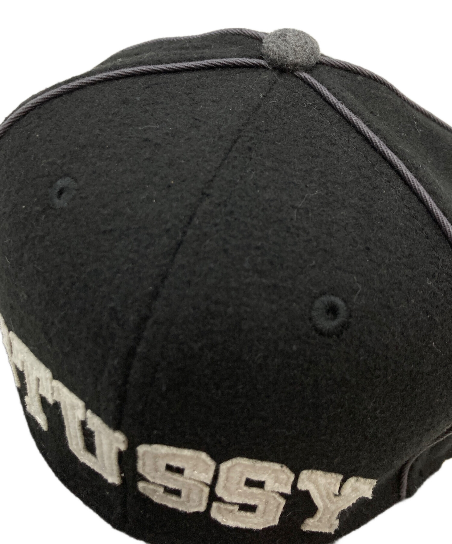 OLD STUSSY ブラックキャップ 中古・古着通販】stussy (ステューシー) キャップ ブラック×グレー