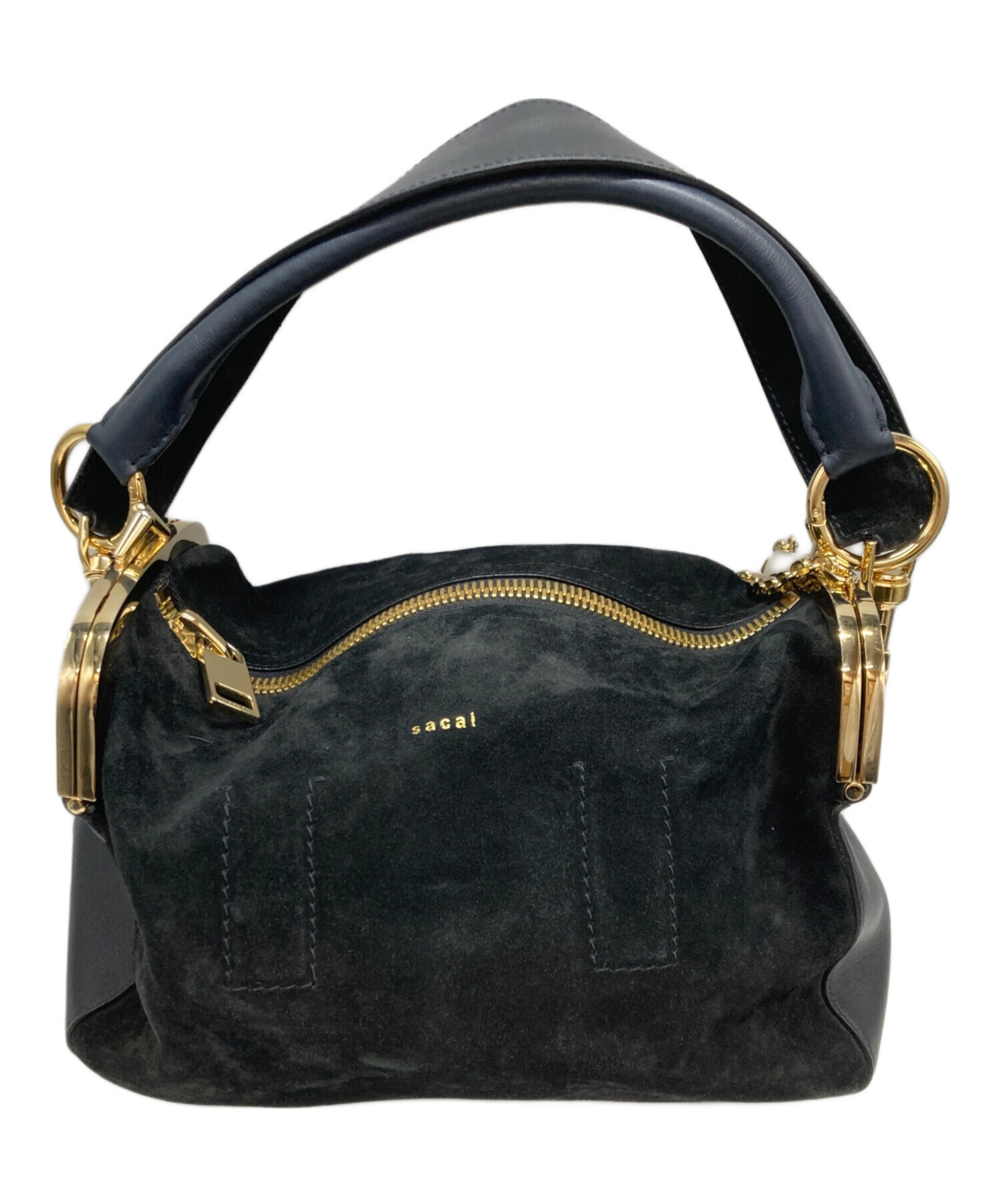 中古・古着通販】sacai (サカイ) スウェードショルダーバッグ ブラック