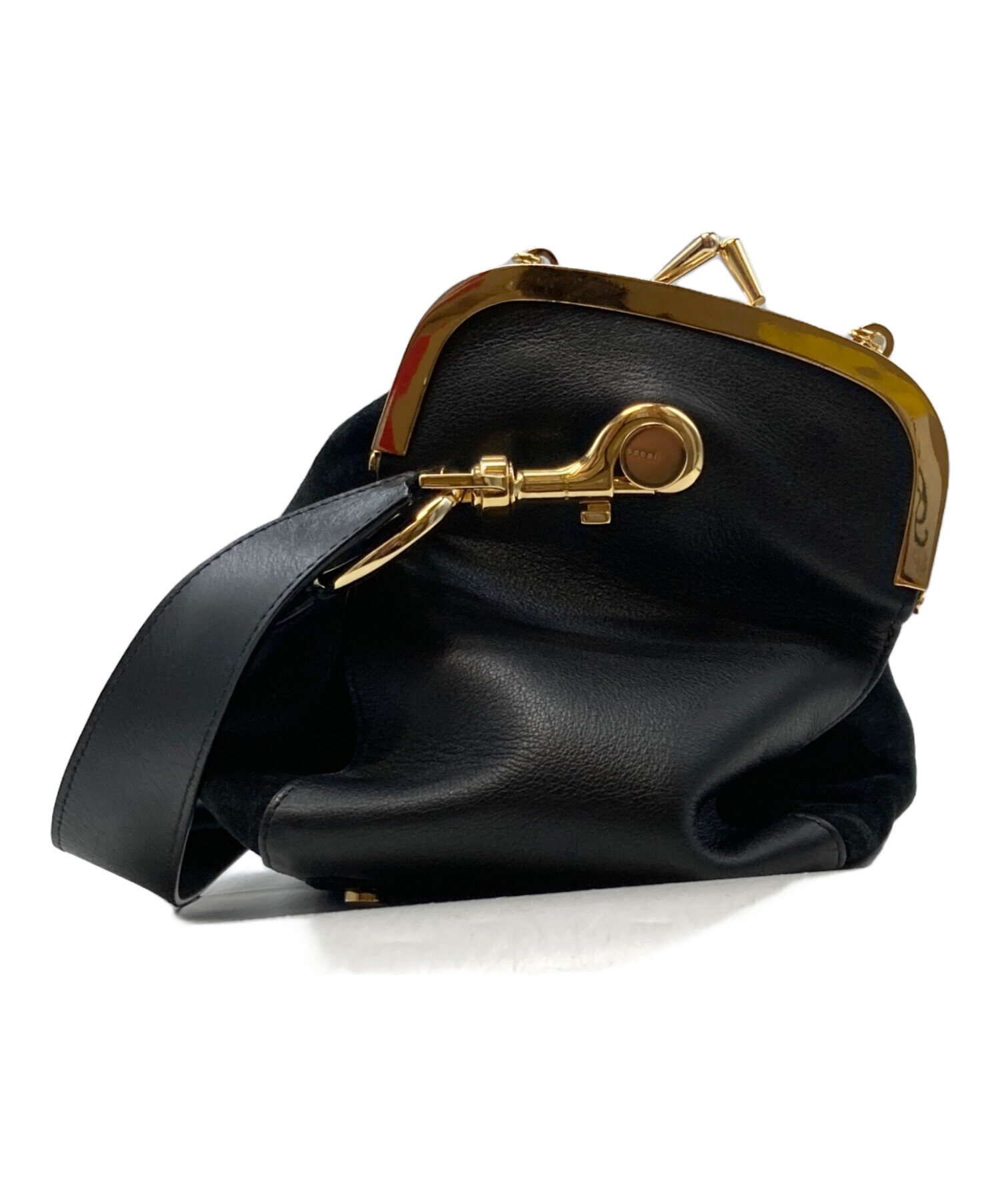 中古・古着通販】sacai (サカイ) スウェードショルダーバッグ ブラック