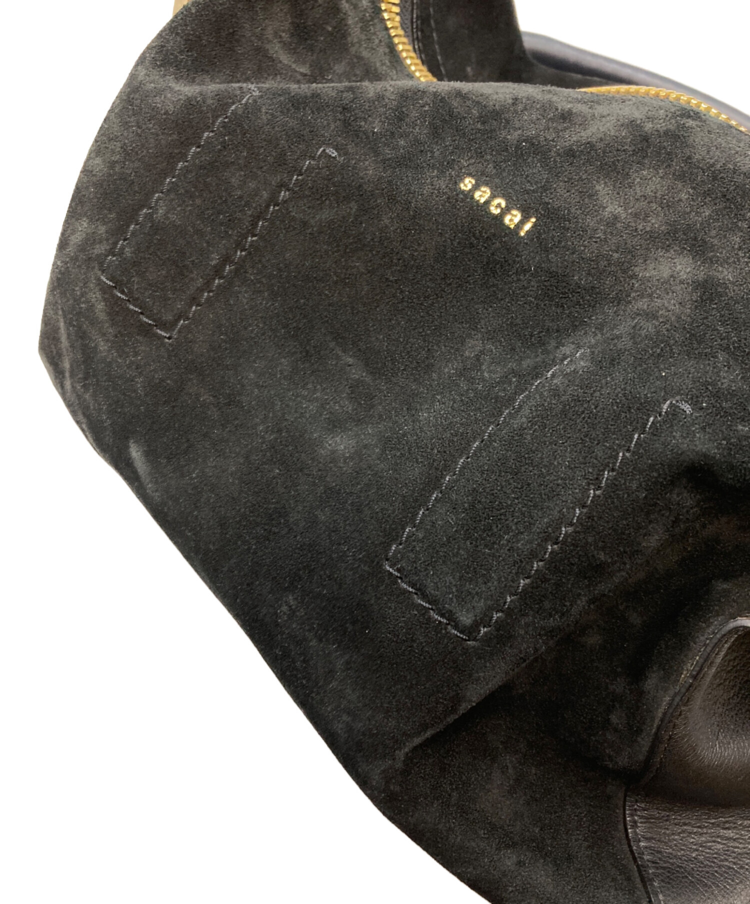中古・古着通販】sacai (サカイ) スウェードショルダーバッグ ブラック