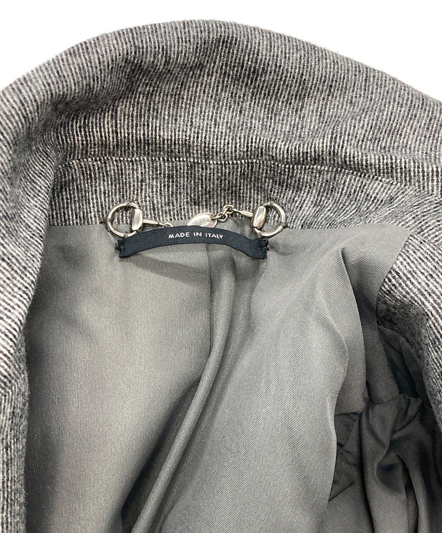 中古・古着通販】GUCCI (グッチ) ウールダブルジャケット グレー
