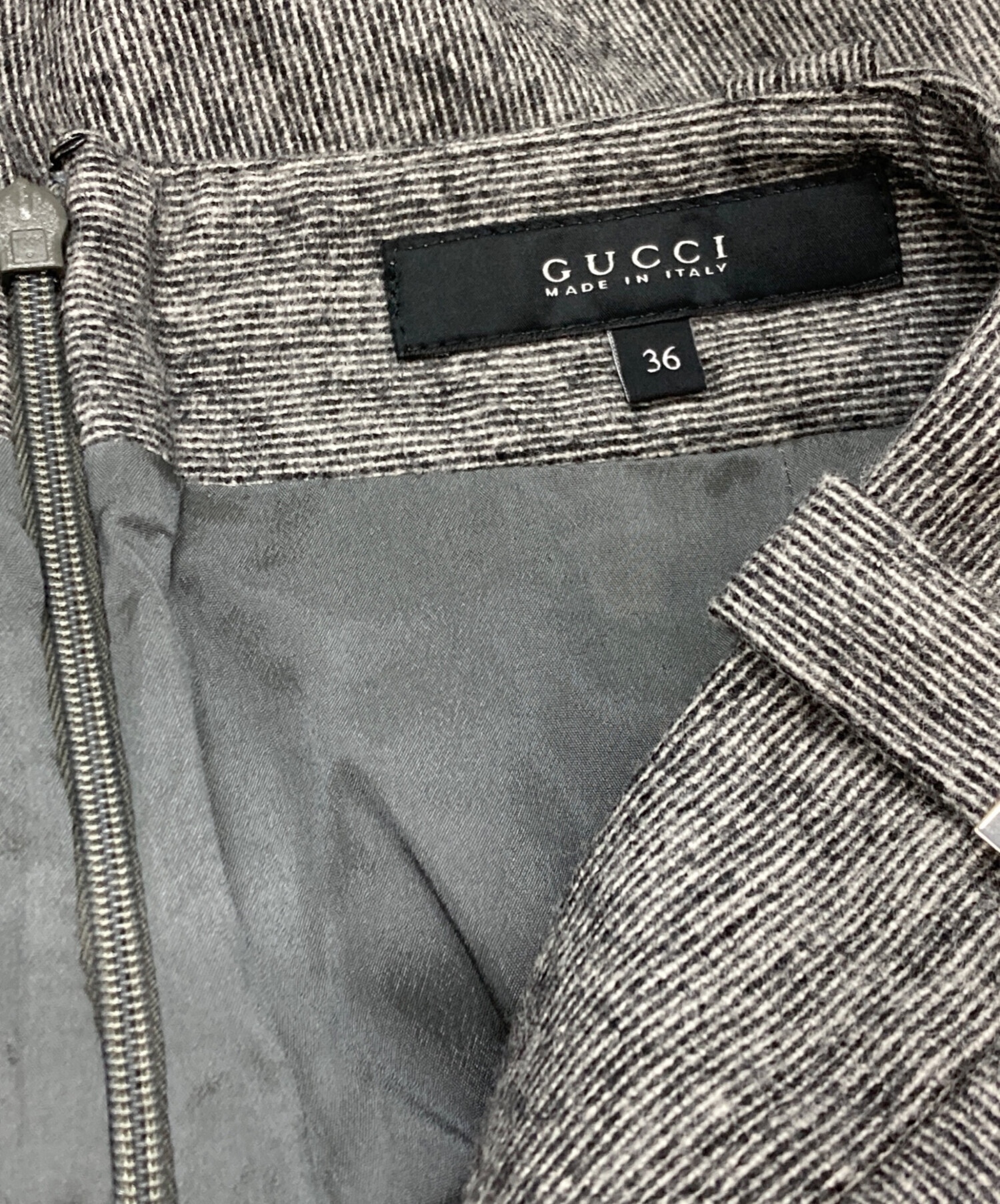 中古・古着通販】GUCCI (グッチ) タイトスカート グレー サイズ:36