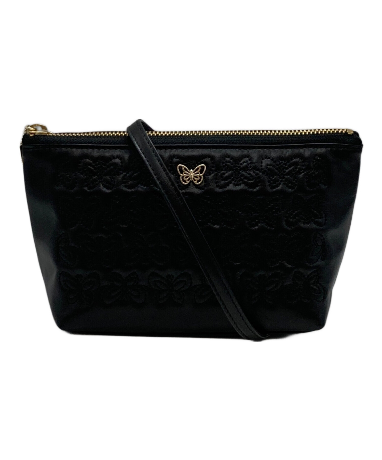中古・古着通販】ANNA SUI (アナスイ) ショルダーバッグ ブラック