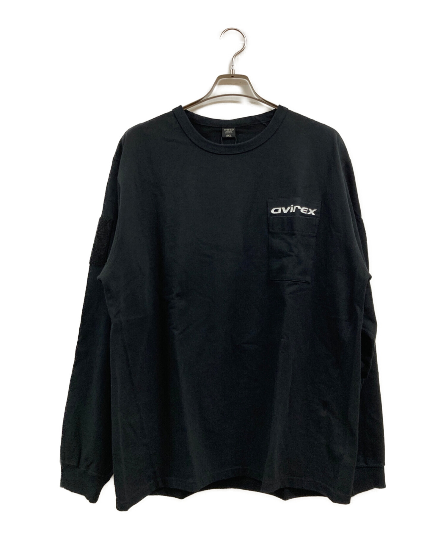 中古・古着通販】AVIREX (アヴィレックス) 長袖カットソー ブラック 