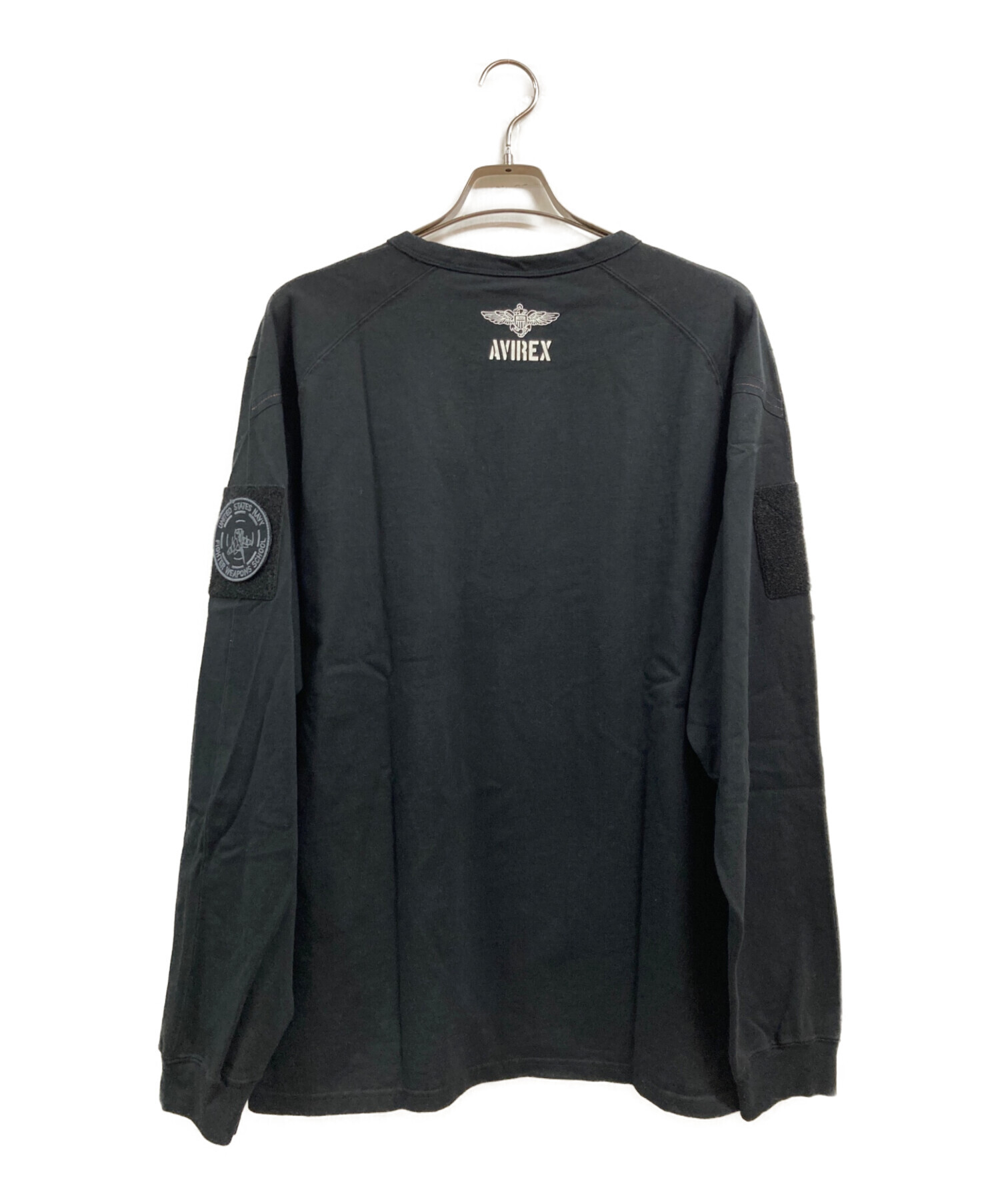 中古・古着通販】AVIREX (アヴィレックス) 長袖カットソー ブラック 