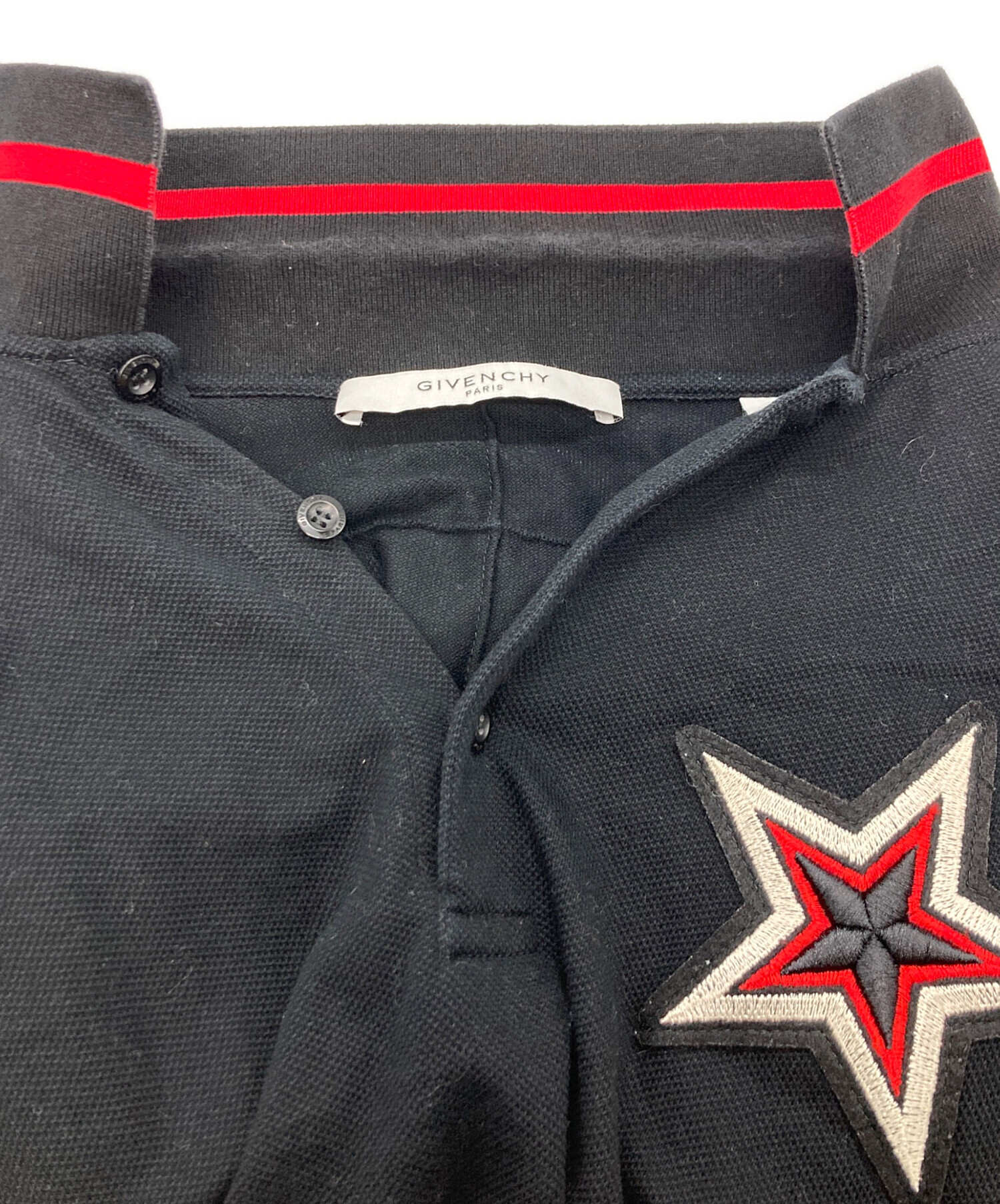 中古・古着通販】GIVENCHY (ジバンシィ) スターポロシャツ ブラック