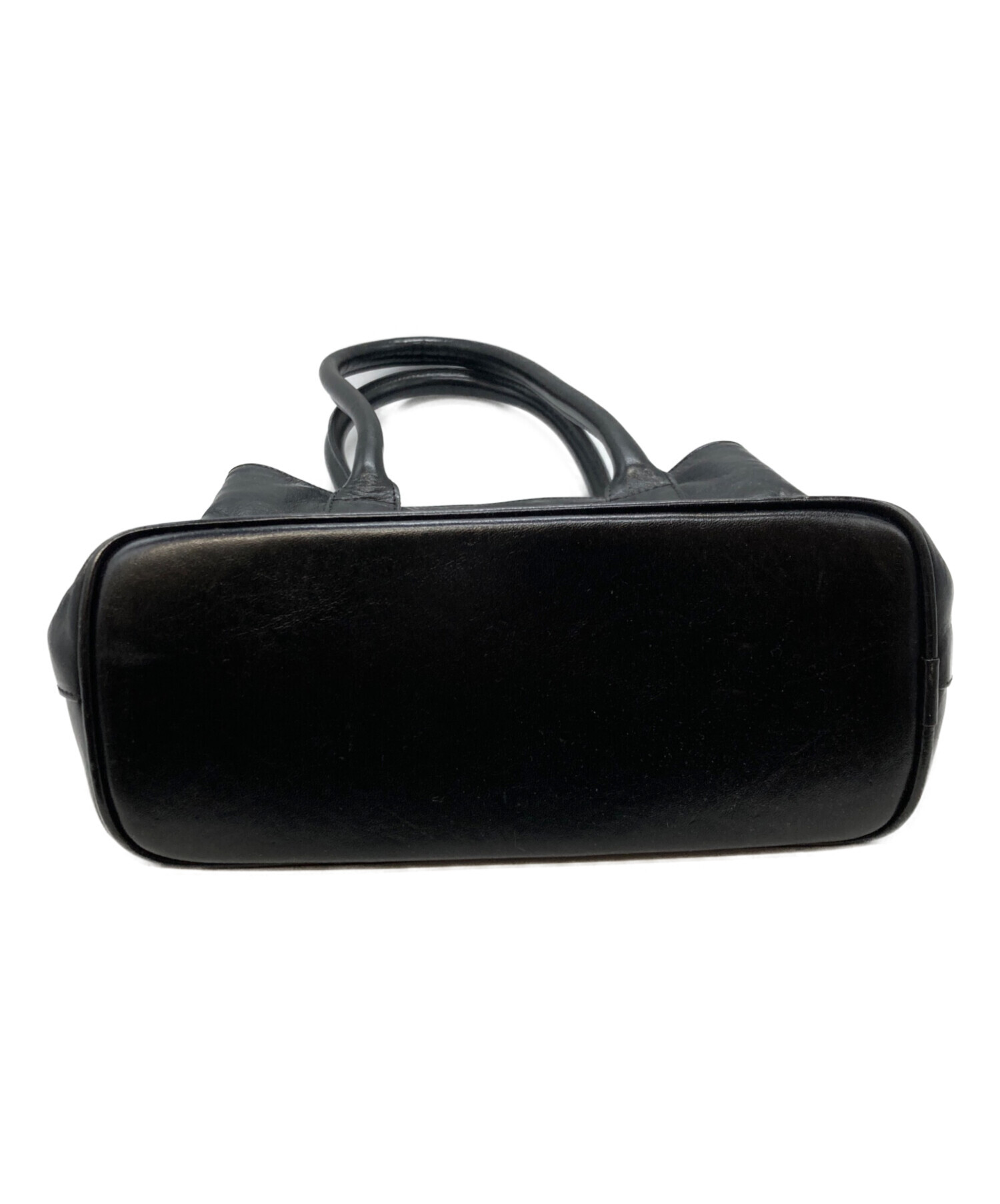 中古・古着通販】HIROFU (ヒロフ) レザーハンドバッグ ブラック