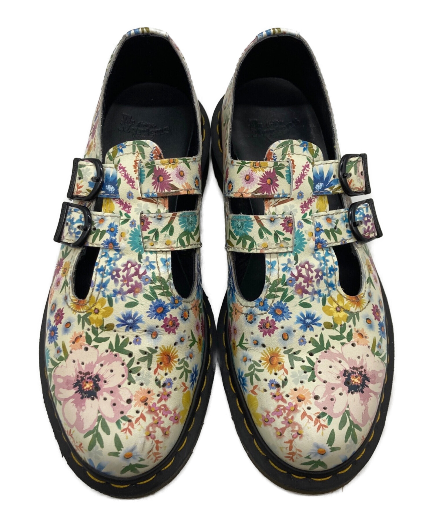 Dr. Martens ローファー 花柄 ペイズリー柄 中古・古着通販】Dr.Martens (ドクターマーチン) 花柄ダブルストラップ