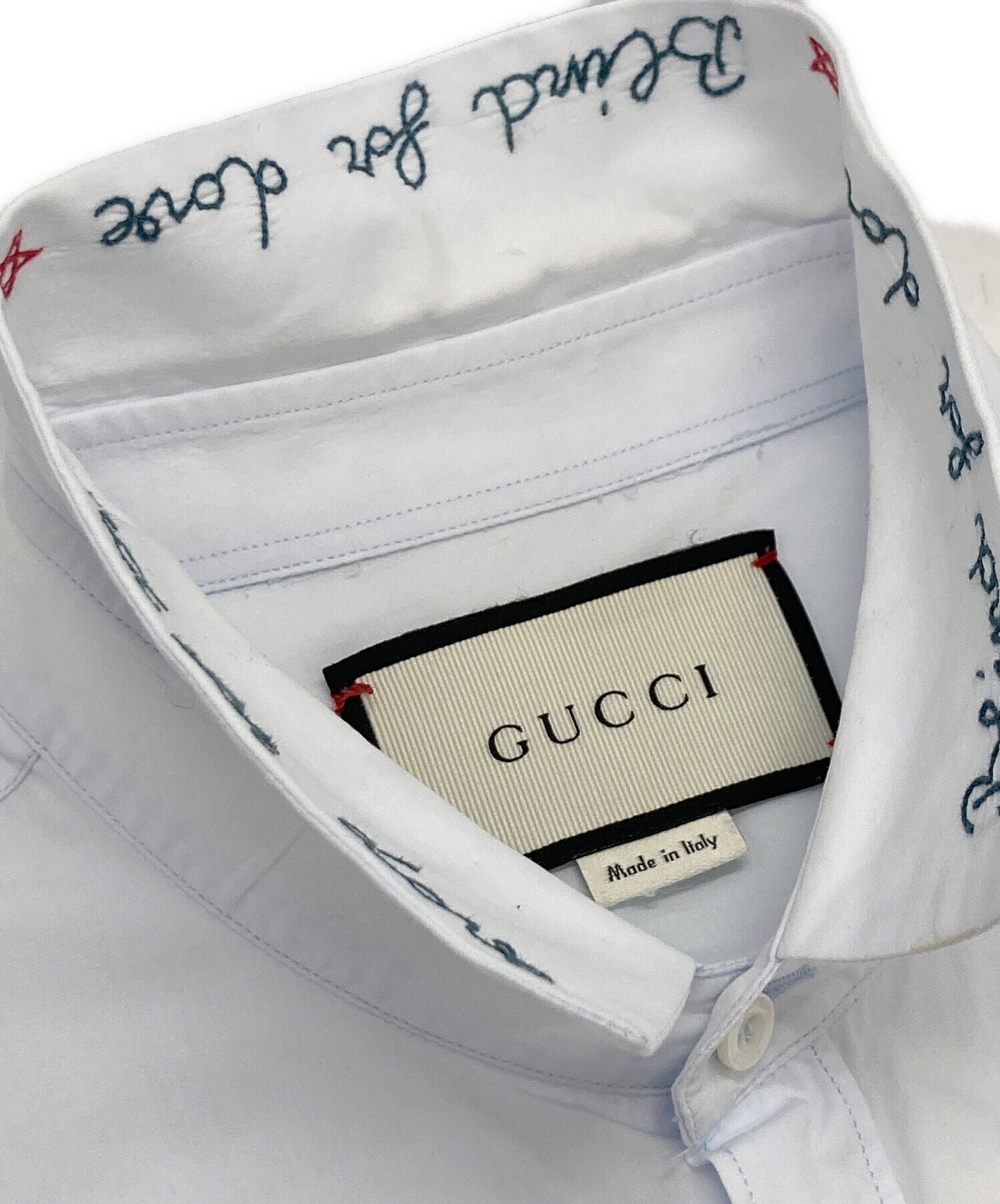 中古・古着通販】GUCCI (グッチ) エンブロイダリーデューグシャツ