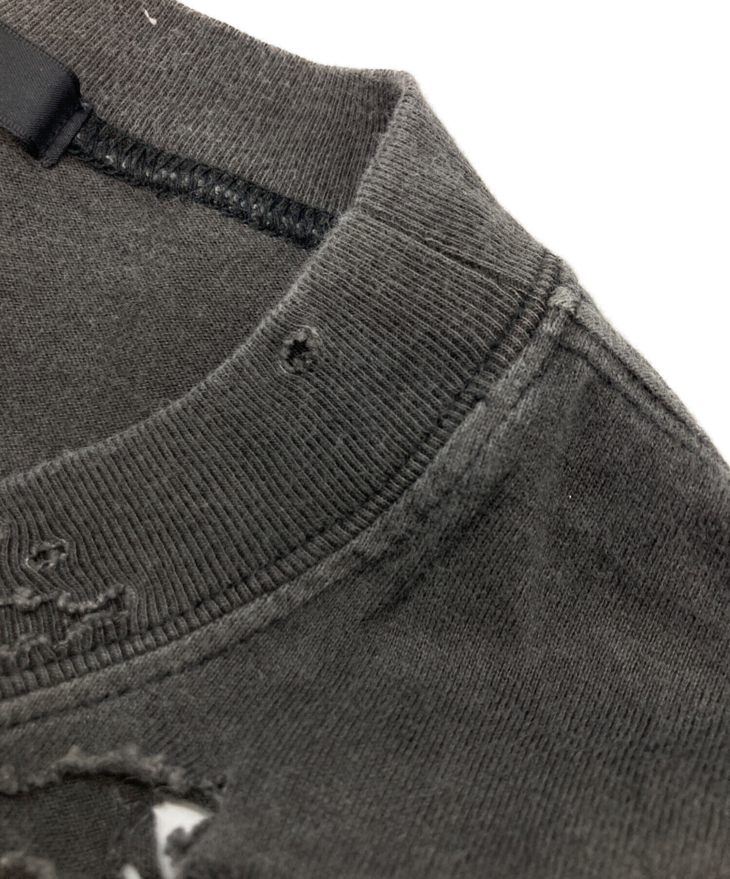 中古・古着通販】ALMOSTBLACK (オールモストブラック) ダメージ加工T