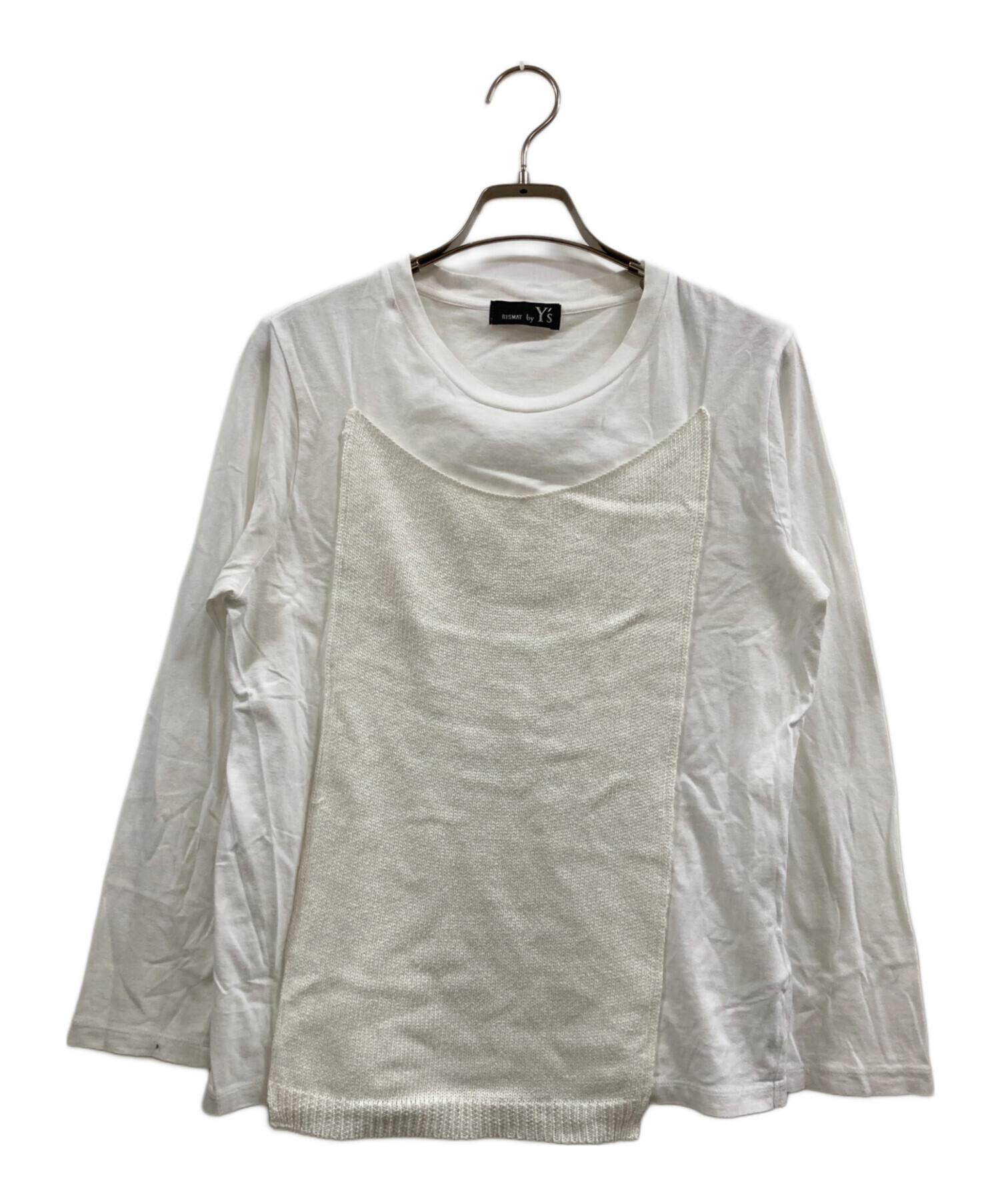 Y's - リスマットバイワイズ RISMAT by Y’s  リブ切替ポケットTシャツ 裾配色 カットソー 半袖 サイズ2 M相当  ホワイト【中古】 中古・古着通販】RISMAT BY Y's (リスマットバイワイズ) 切替