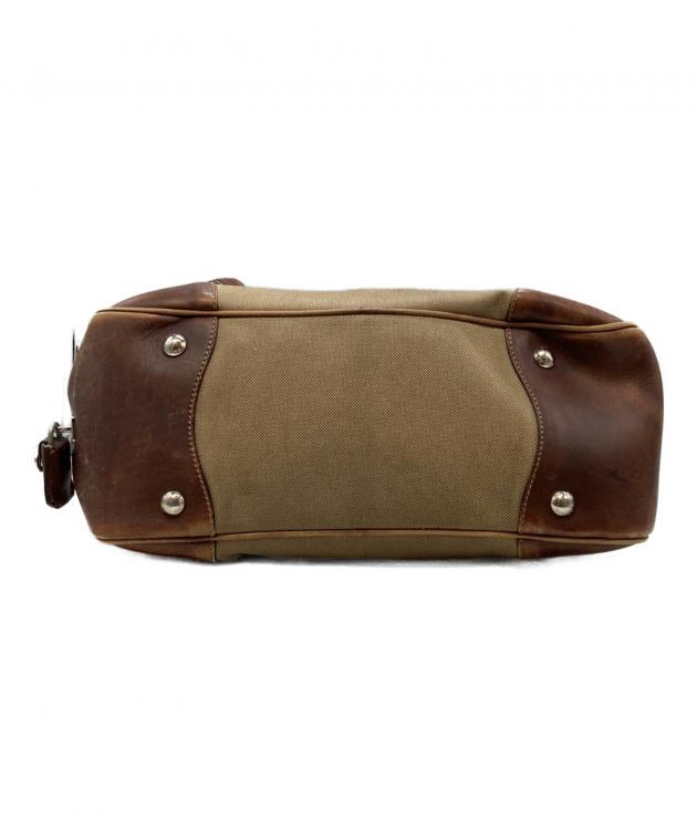 PRADA ジャガード トートバッグ 中古・古着通販】PRADA (プラダ) ロゴジャガードトートバッグ ベージュ