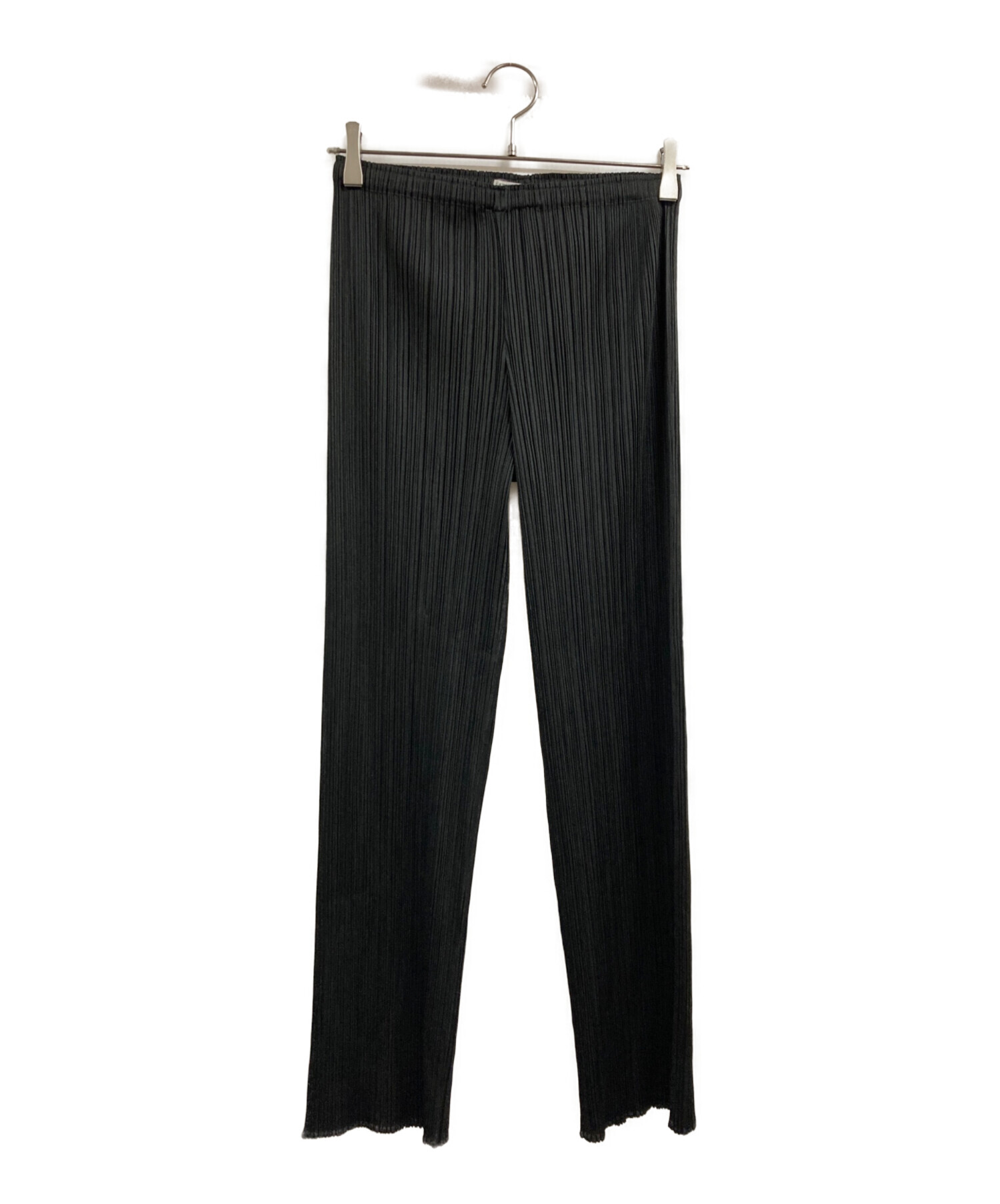 プリーツプリーズ　ロングパンツ　近年モデル　ポケット付き　ブラック　サイズ2 中古・古着通販】PLEATS PLEASE (プリーツプリーズ) プリーツパンツ