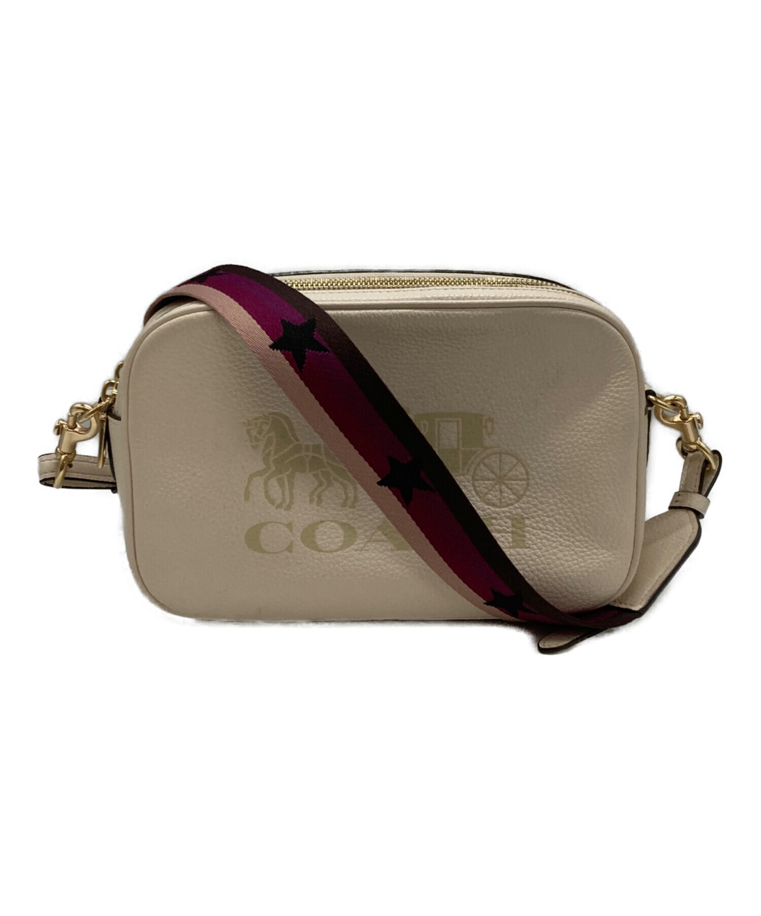 【美品】coachショルダーバック 中古・古着通販】COACH (コーチ) ショルダーバッグ アイボリー